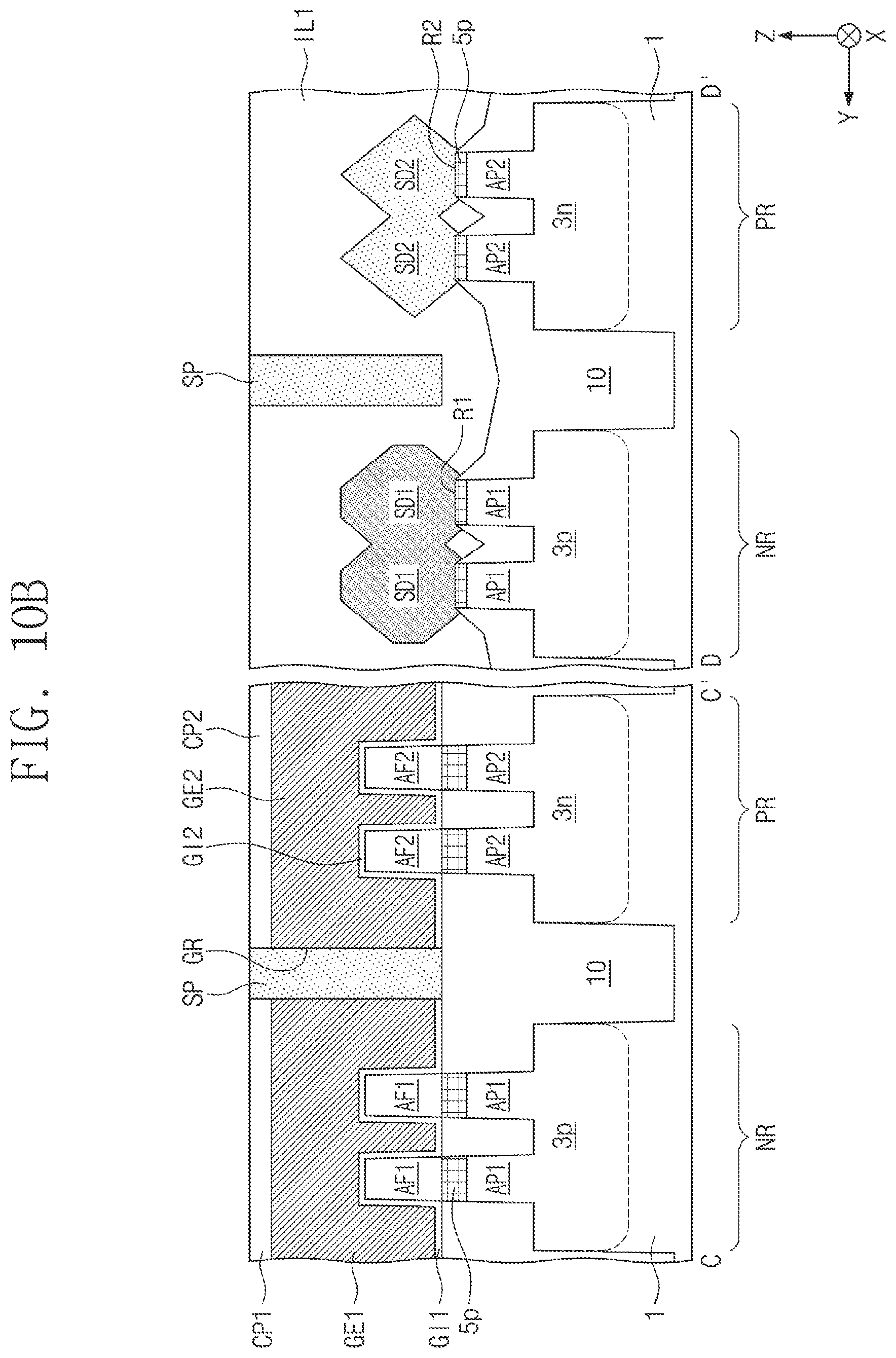 Patent US11777001 Figure 18 – Semiconductor device including superlattice pattern