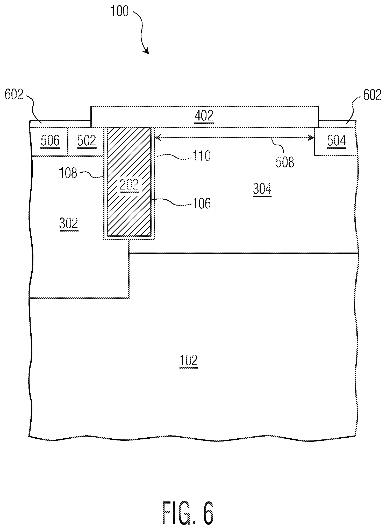 Patent US11777002 Figure 6 – Laterally-diffused metal-oxide semiconductor transistor and method therefor