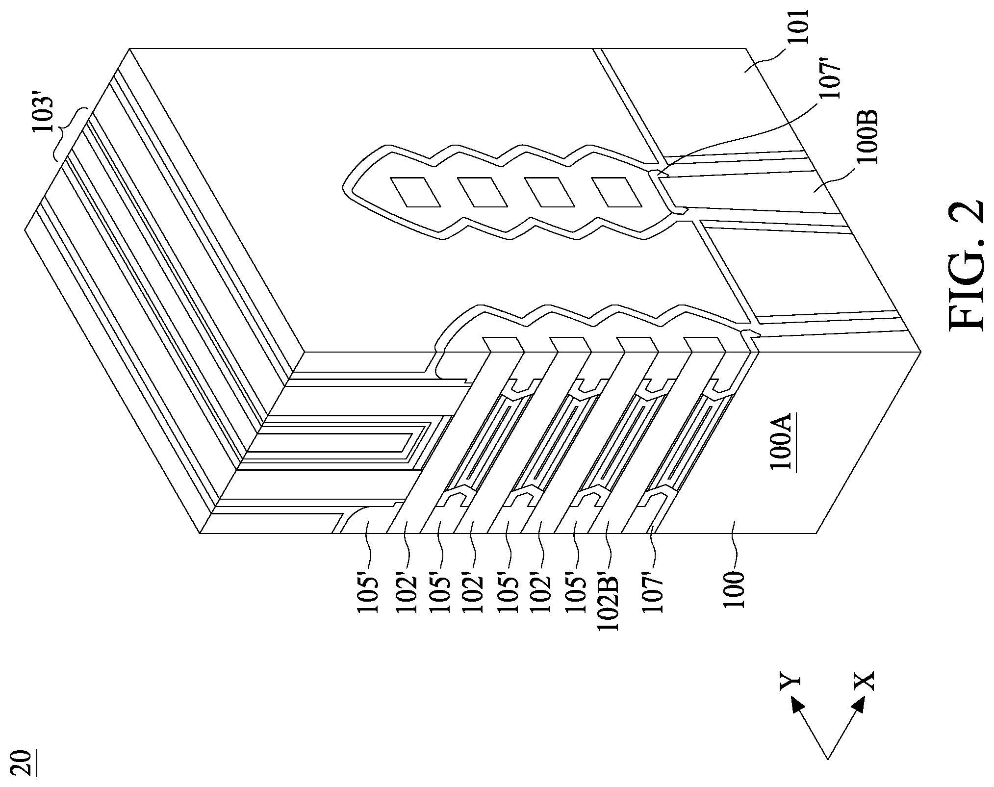 Patent US11777008 Figure 2 – Gate-all-around structure and manufacturing method for the same