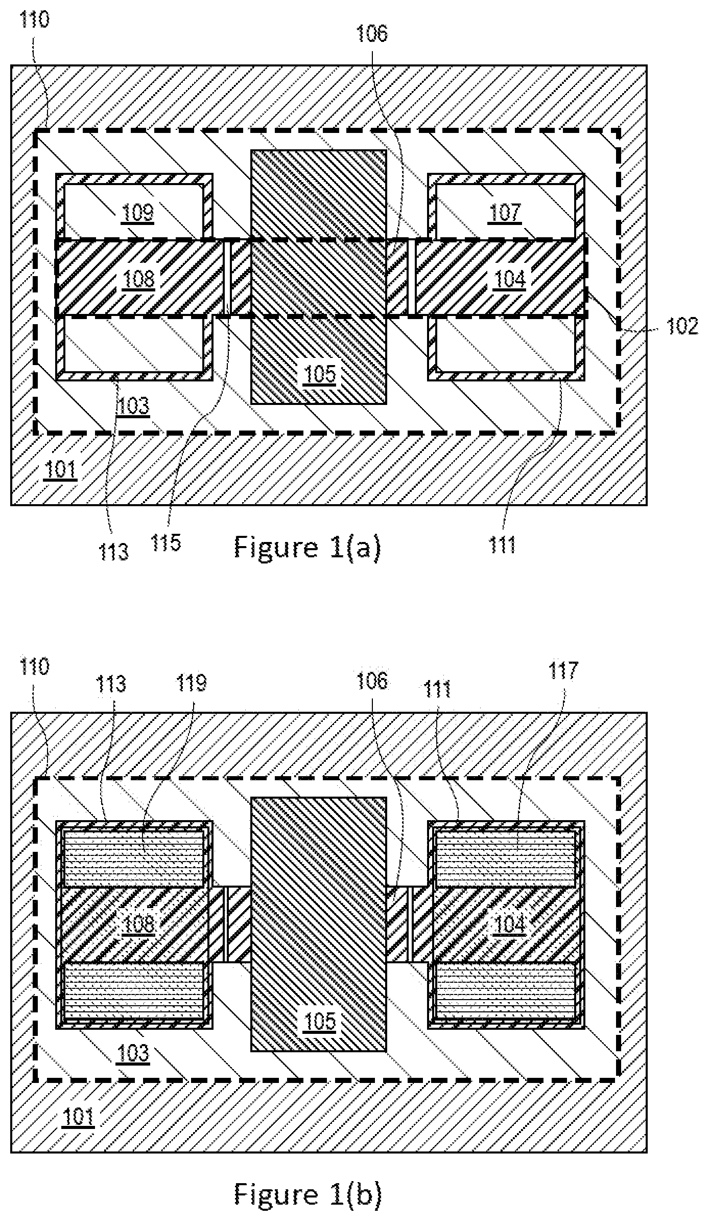 Patent US11777013 Figure 1 – Channel formation for three dimensional transistors
