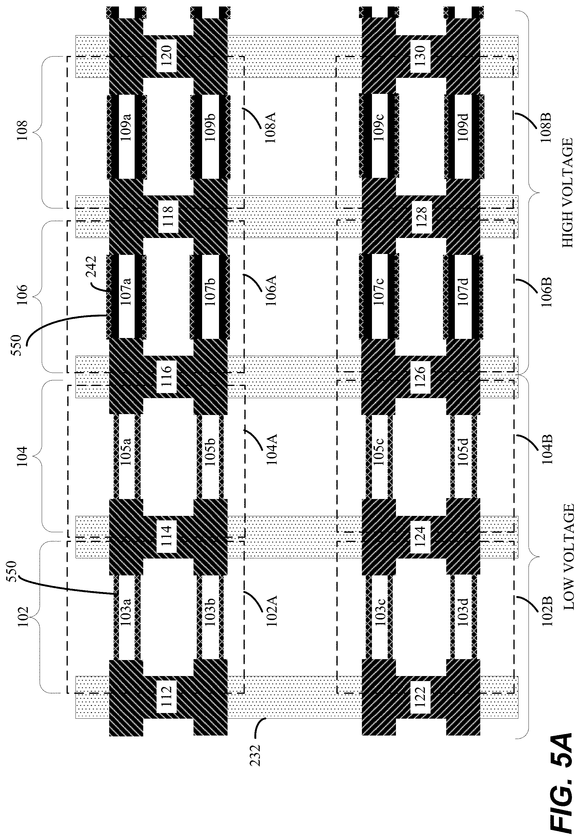 Patent US11777015 Figure 5 – Multiple planes of transistors with different transistor architectures to enhance 3D logic and memory circuits