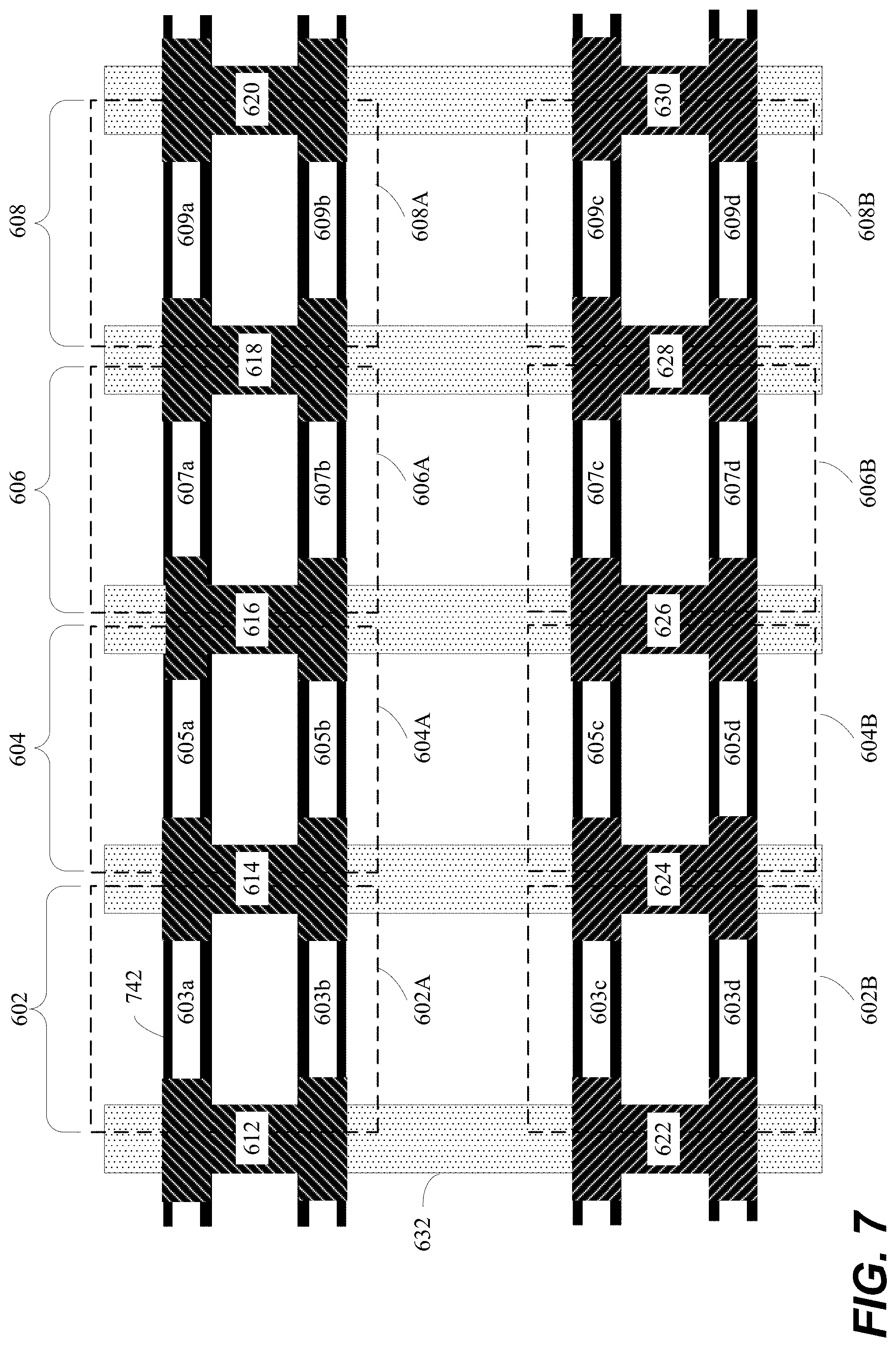 Patent US11777015 Figure 8 – Multiple planes of transistors with different transistor architectures to enhance 3D logic and memory circuits