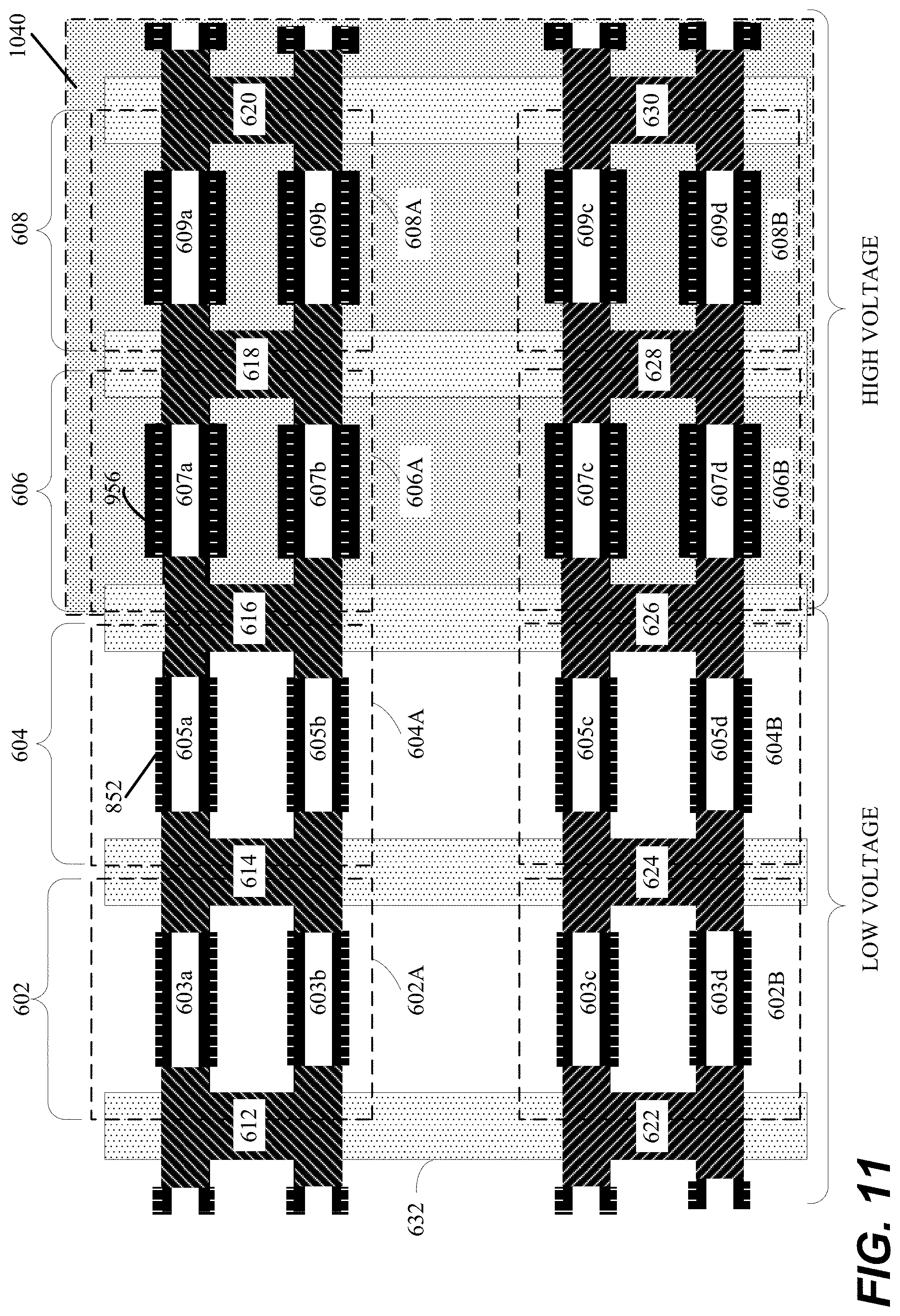 Patent US11777015 Figure 12 – Multiple planes of transistors with different transistor architectures to enhance 3D logic and memory circuits