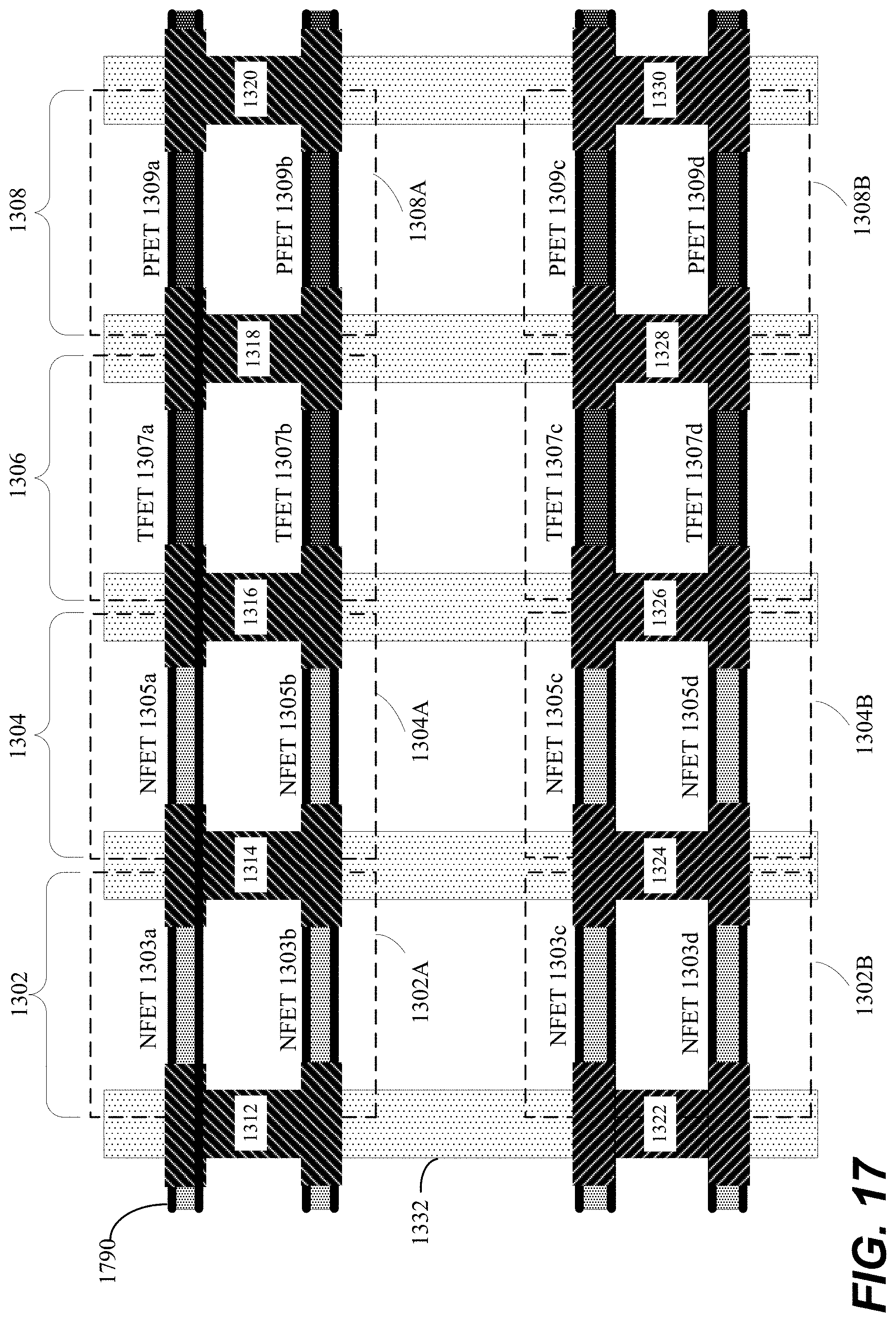 Patent US11777015 Figure 19 – Multiple planes of transistors with different transistor architectures to enhance 3D logic and memory circuits