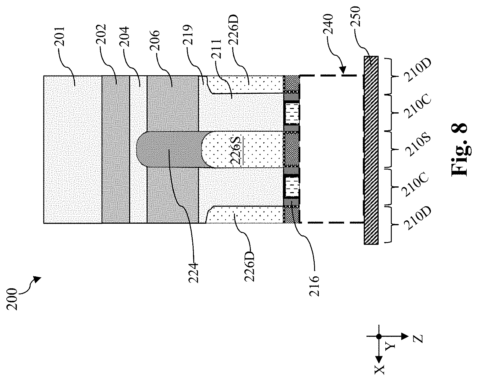 Patent US11777016 Figure 8 – Method of forming backside power rails