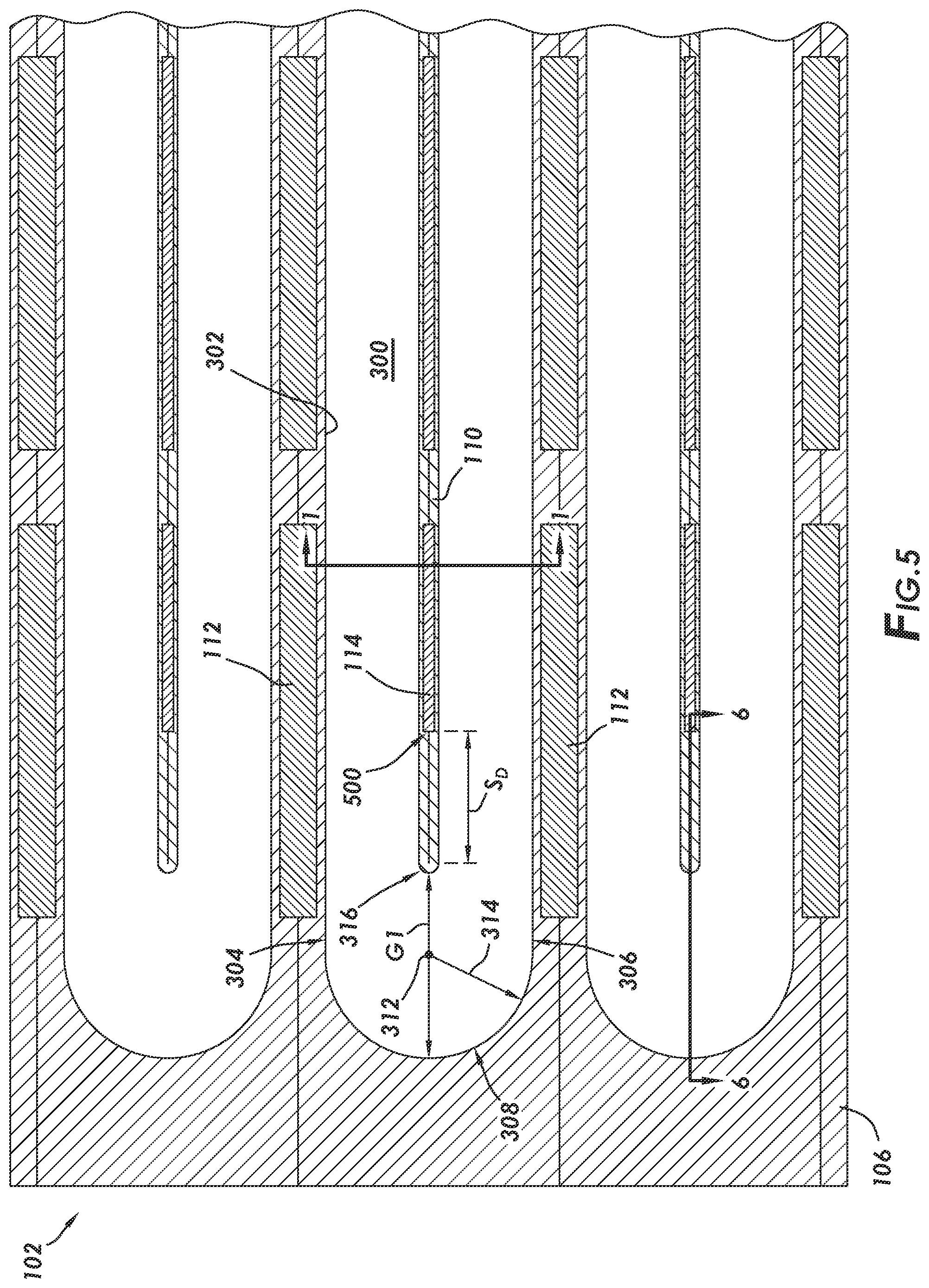 Patent US11777018 Figure 5 – Layout to reduce current crowding at endpoints