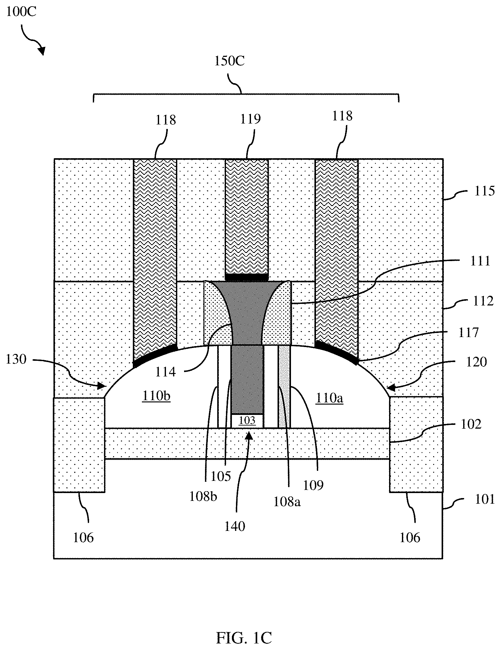 Patent US11777019 Figure 3 – Lateral heterojunction bipolar transistor with improved breakdown voltage and method