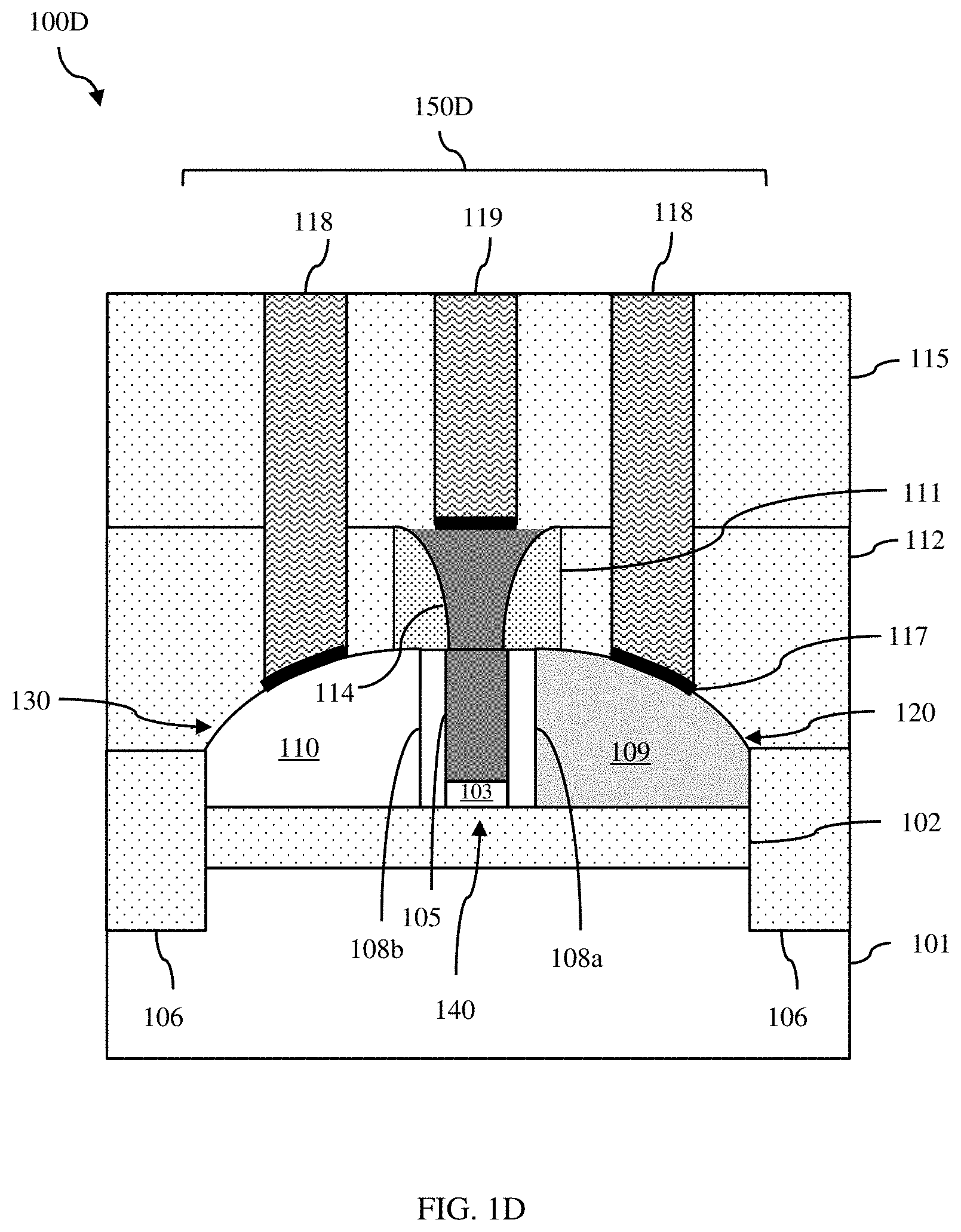 Patent US11777019 Figure 4 – Lateral heterojunction bipolar transistor with improved breakdown voltage and method