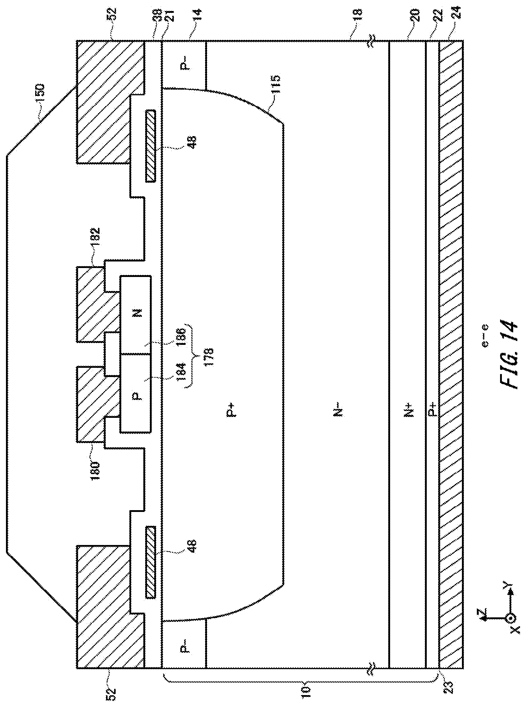Patent US11777020 Figure 14 – Semiconductor device and semiconductor module
