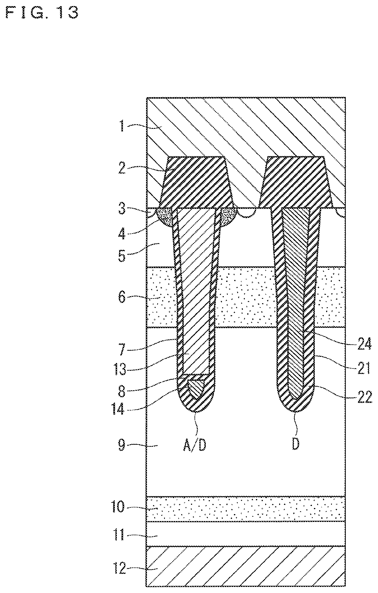 Patent US11777021 Figure 13 – Semiconductor device