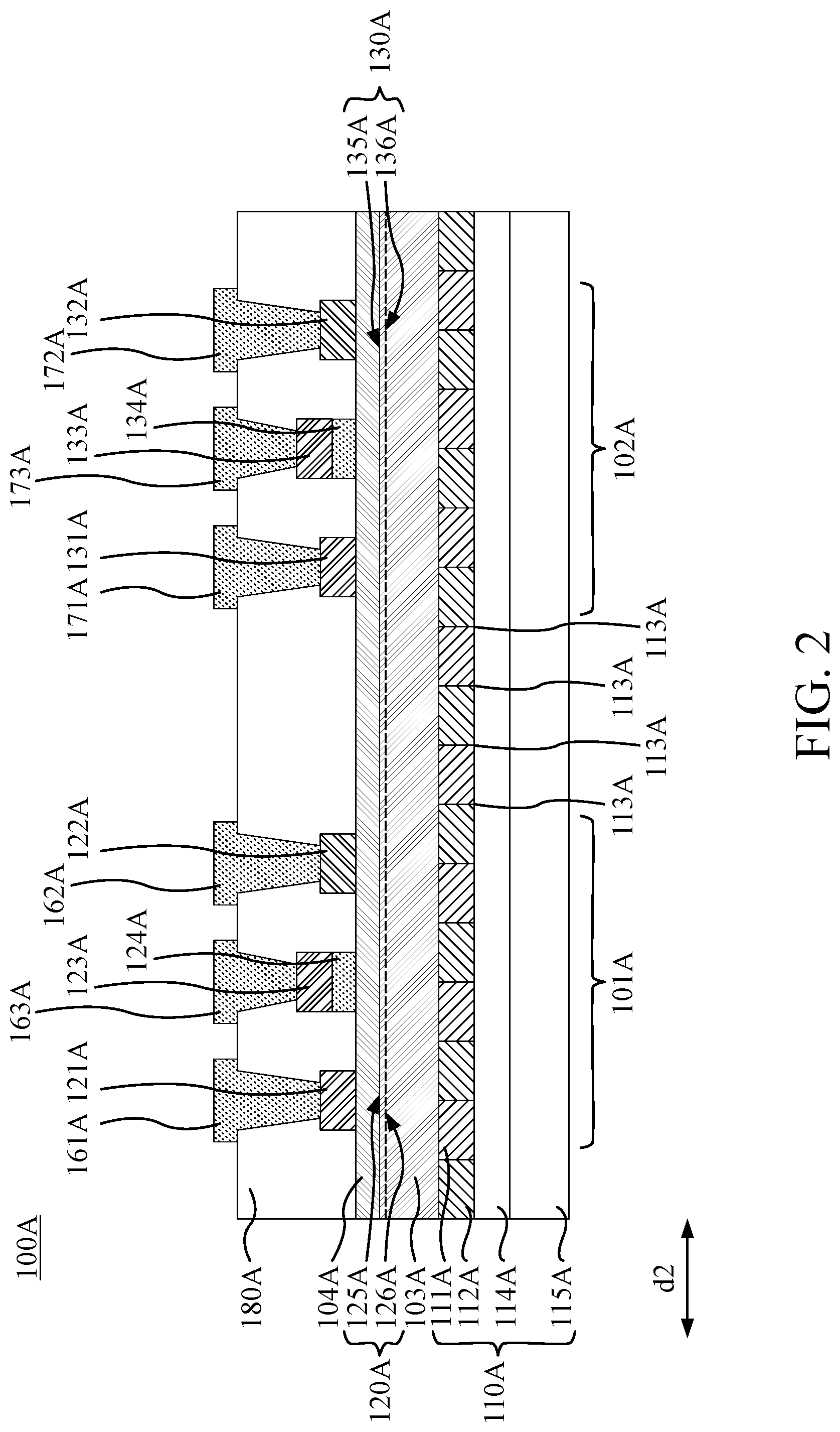 Patent US11777023 Figure 2 – Semiconductor device and method for manufacturing the same