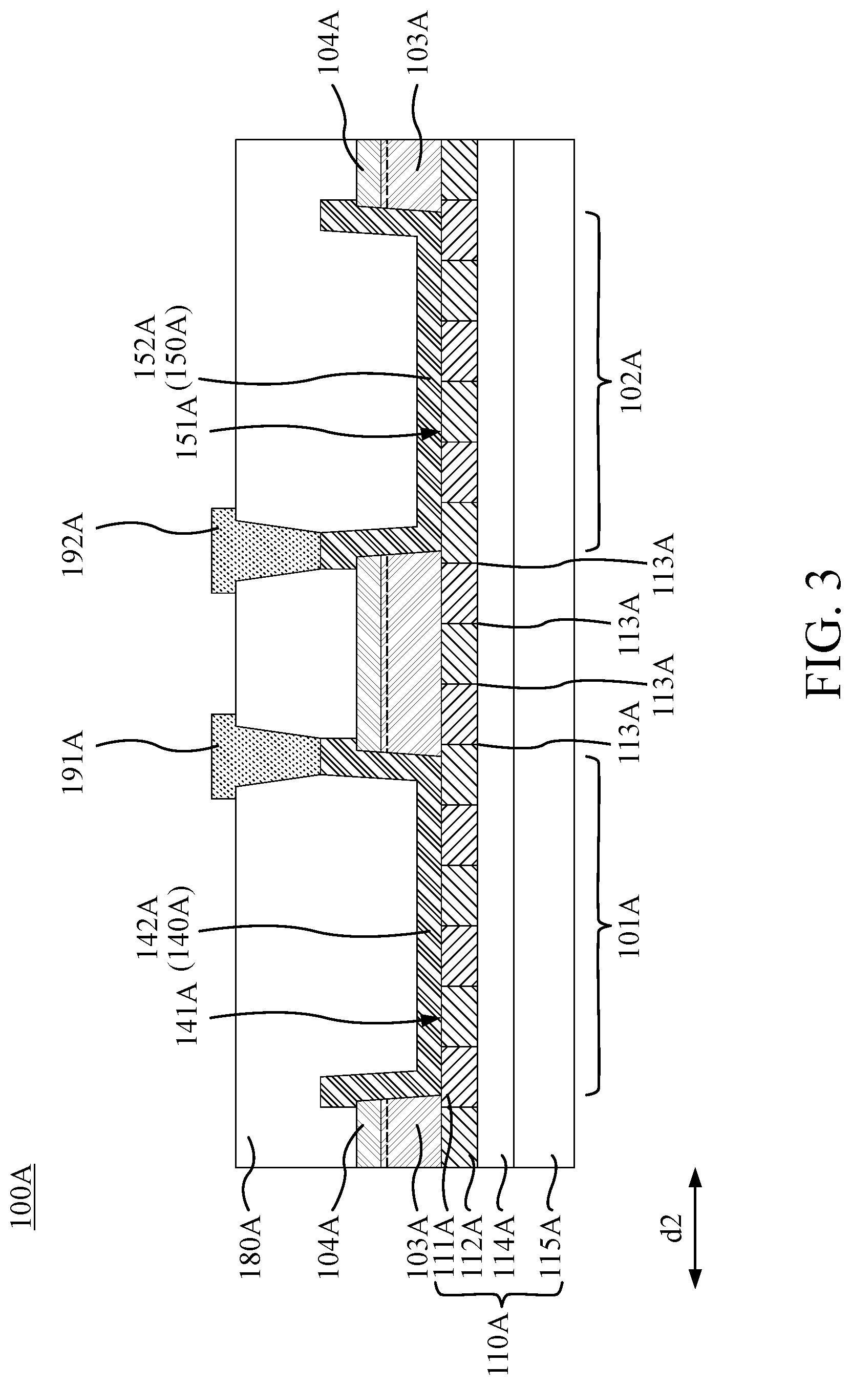 Patent US11777023 Figure 3 – Semiconductor device and method for manufacturing the same