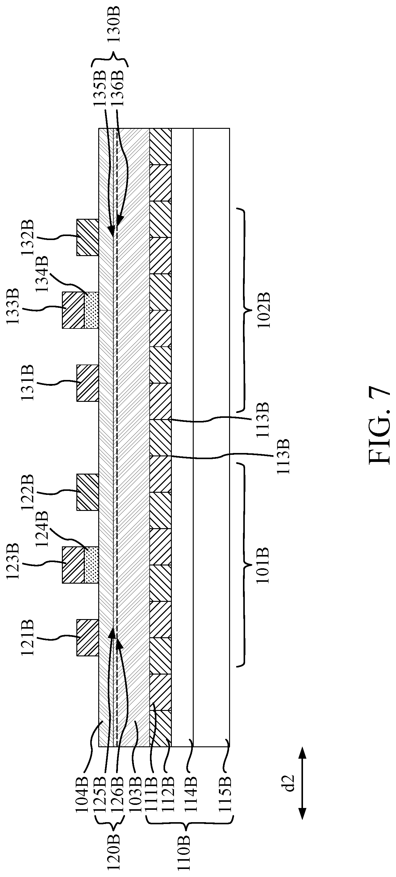 Patent US11777023 Figure 7 – Semiconductor device and method for manufacturing the same