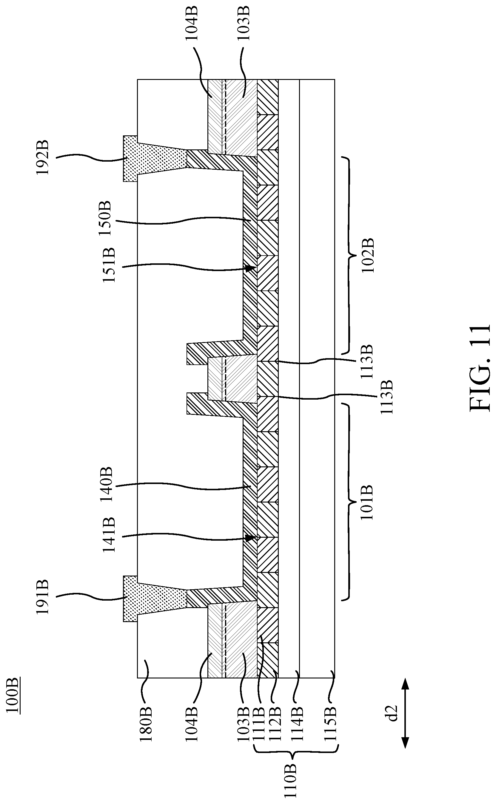 Patent US11777023 Figure 11 – Semiconductor device and method for manufacturing the same