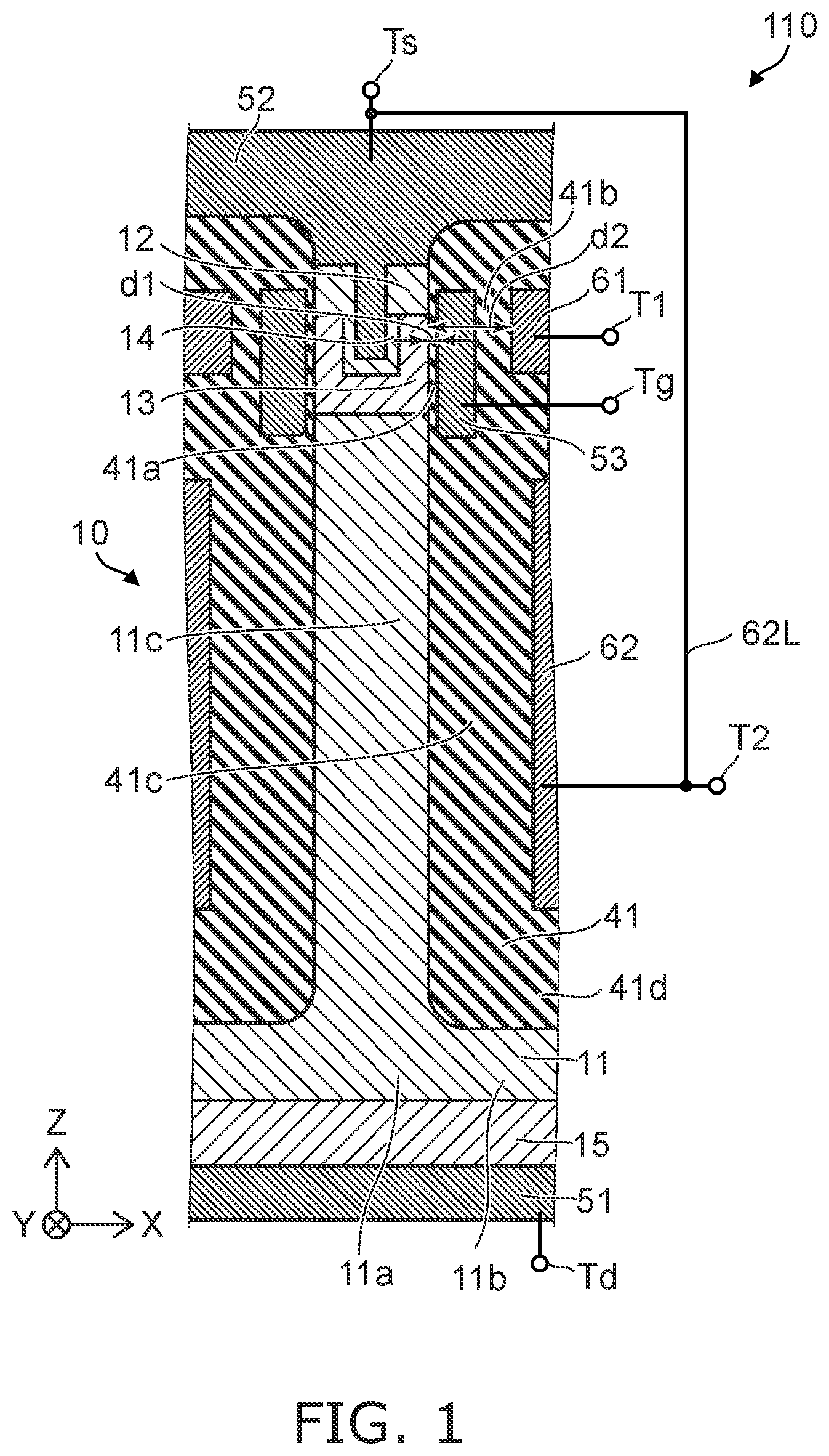 Patent US11777025 — Semiconductor device — Figure 1