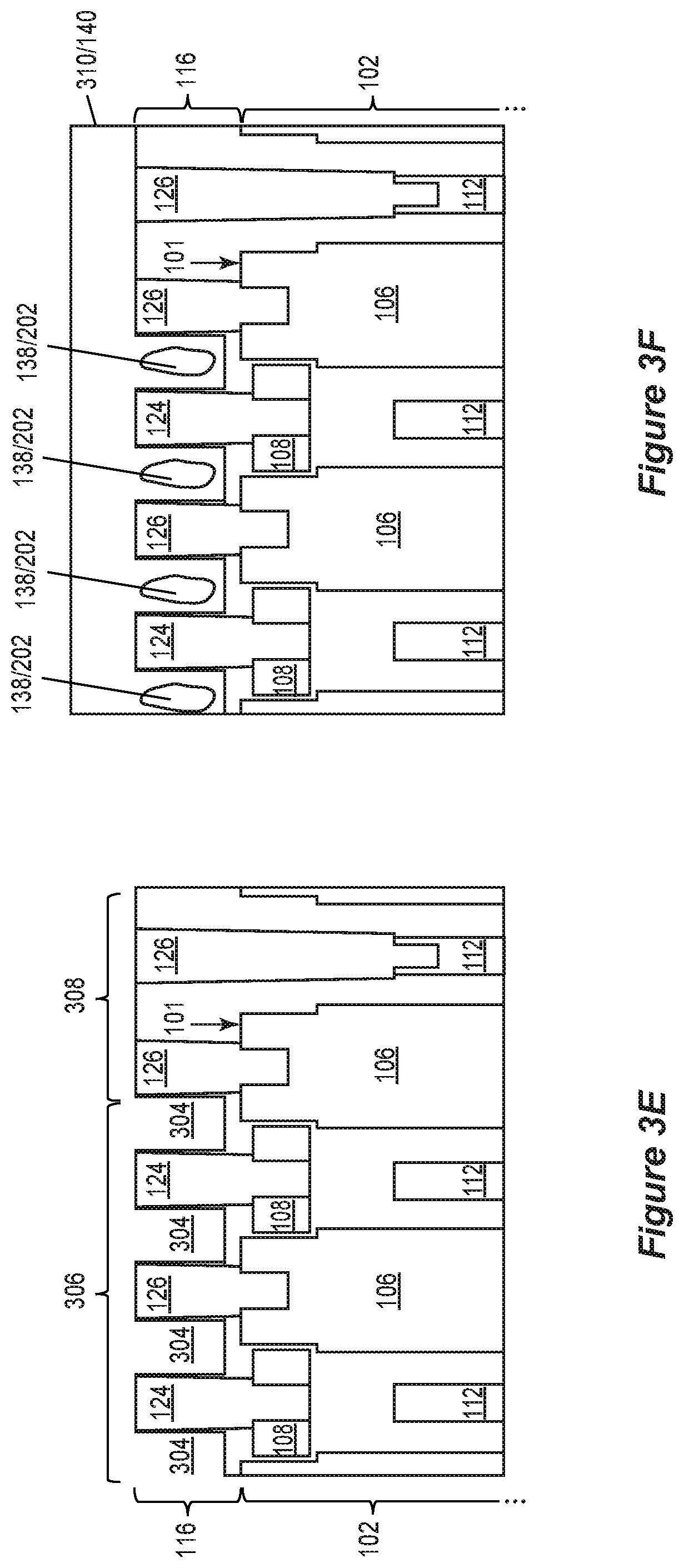Patent US11777026 Figure 5 – Power semiconductor device having low-k dielectric gaps between adjacent metal contacts