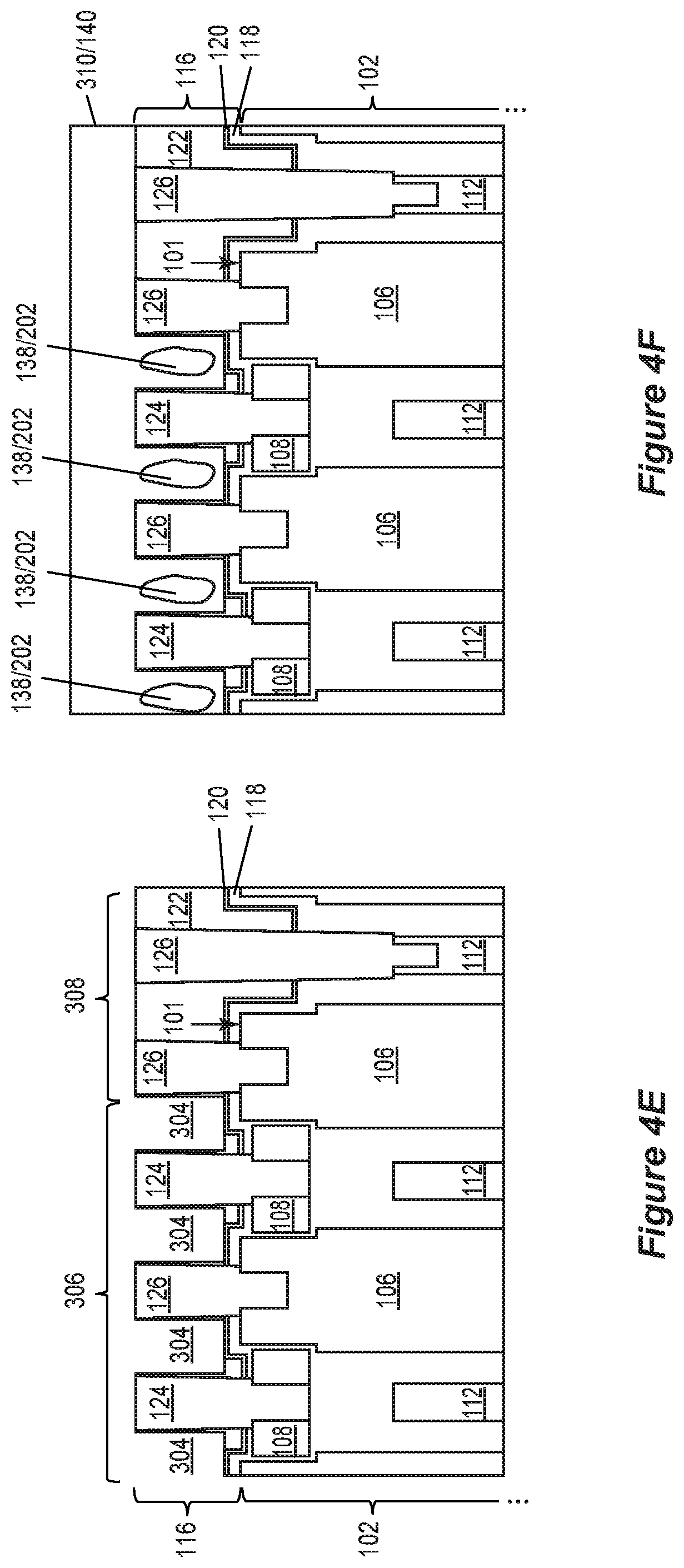 Patent US11777026 Figure 8 – Power semiconductor device having low-k dielectric gaps between adjacent metal contacts