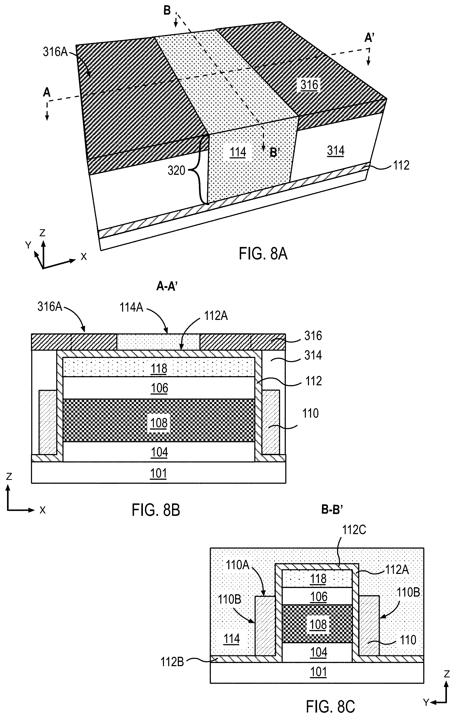 Patent US11777029 Figure 9 – Vertical transistors for ultra-dense logic and memory applications
