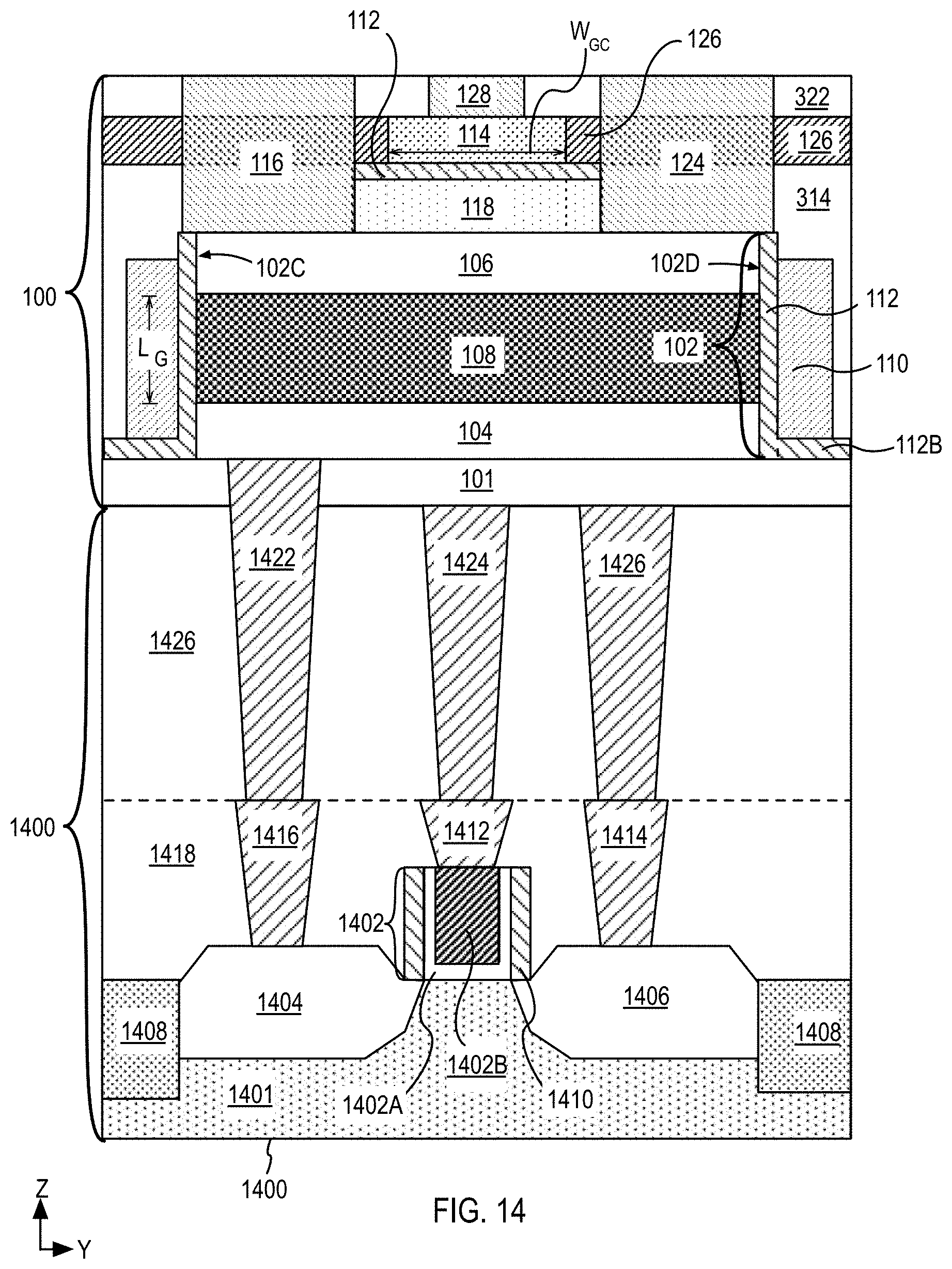 Patent US11777029 Figure 15 – Vertical transistors for ultra-dense logic and memory applications