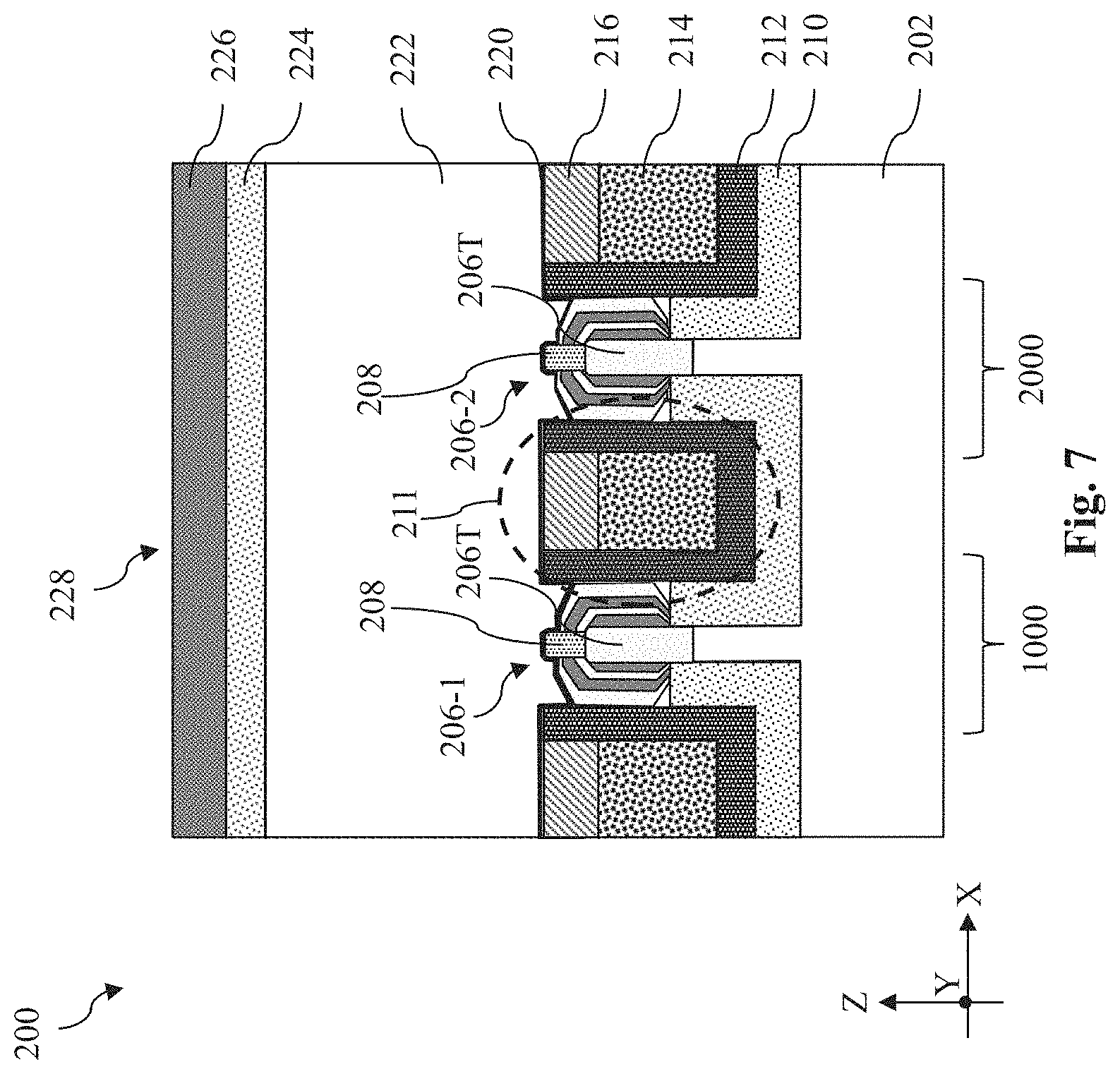 Patent US11777033 Figure 7 – Transistors having vertical nanostructures