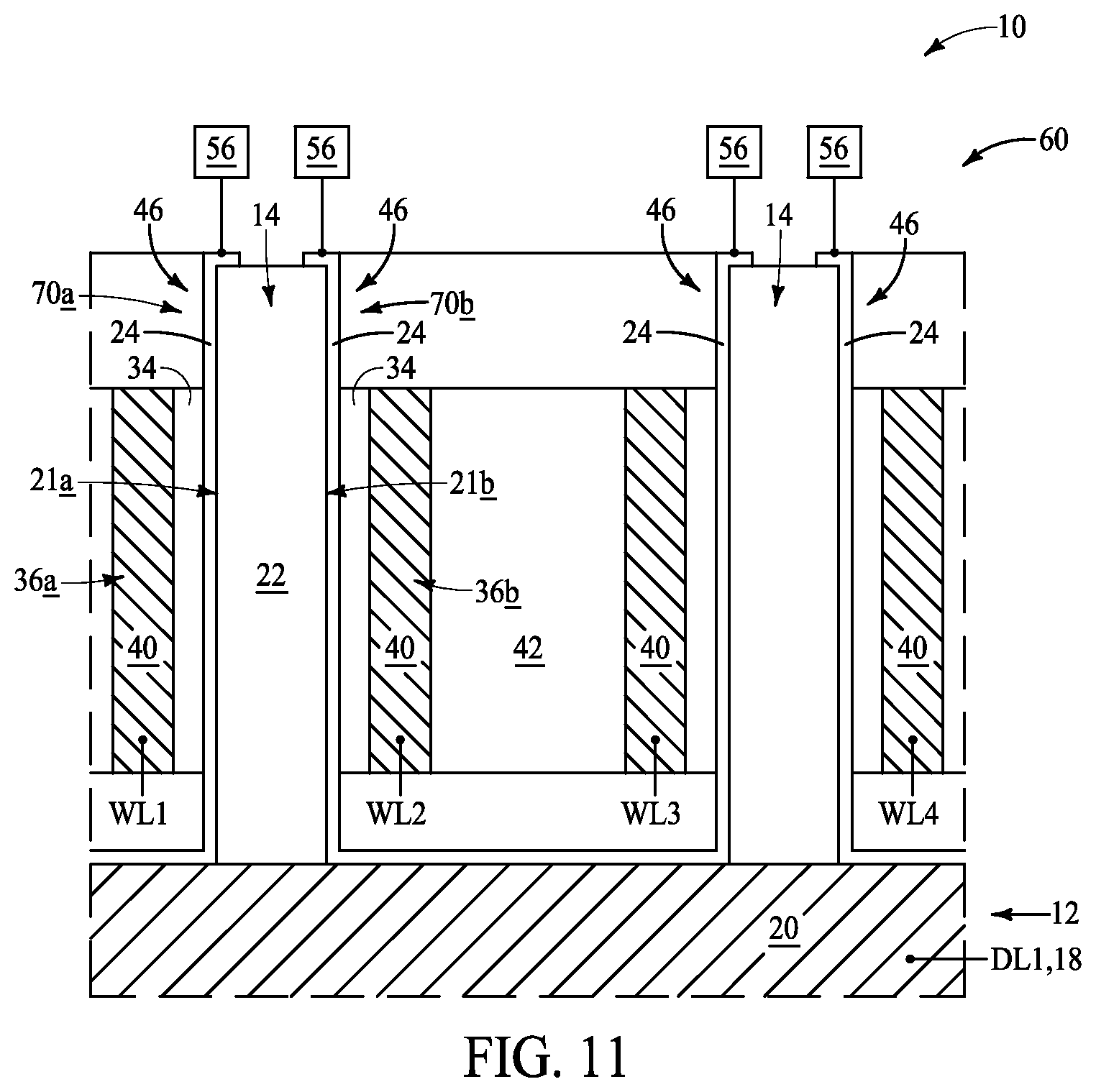Patent US11777036 Figure 8 – Integrated assemblies and methods of forming integrated assemblies
