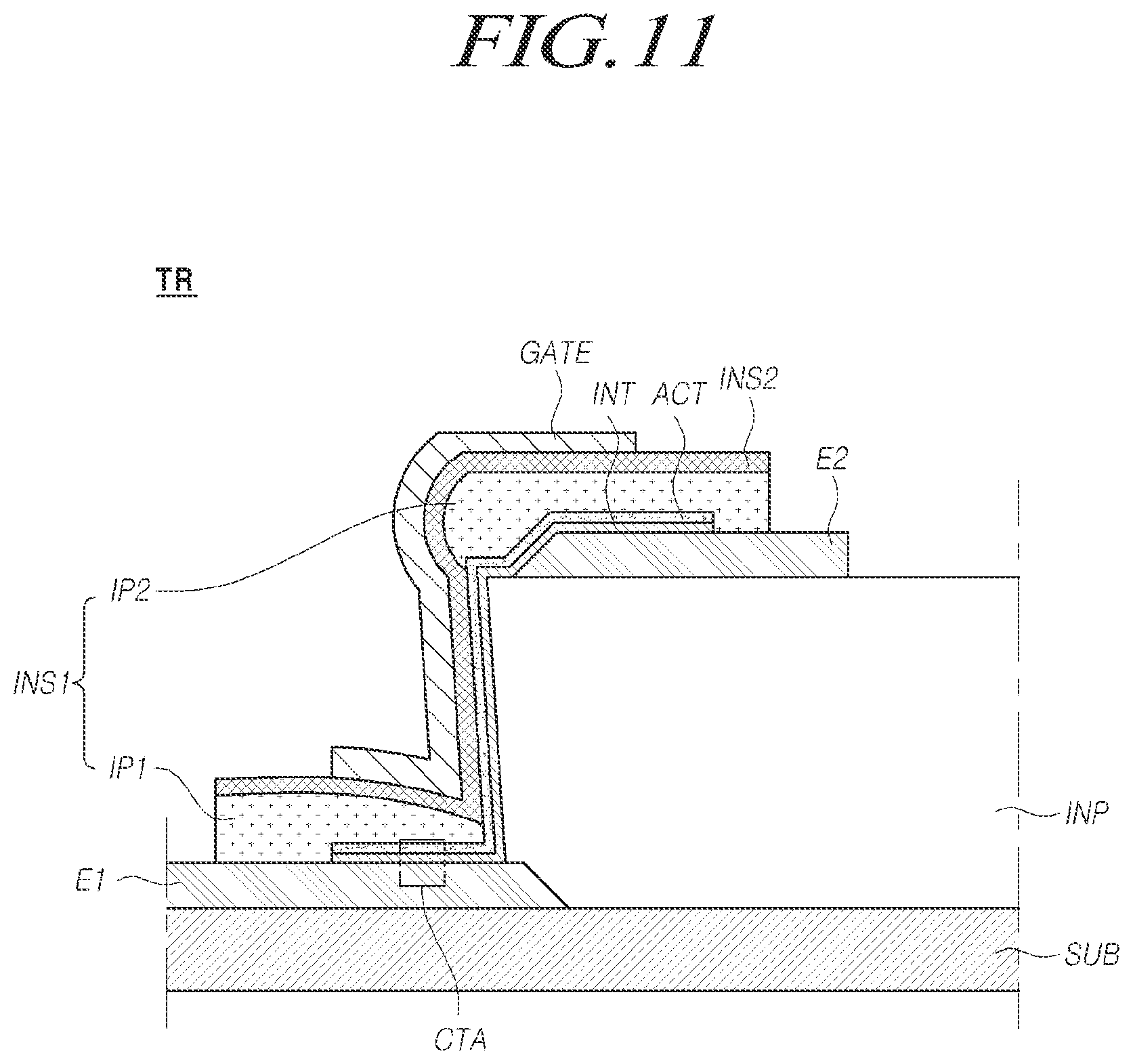 Patent US11777037 Figure 11 – Transistor having vertical structure and electric device