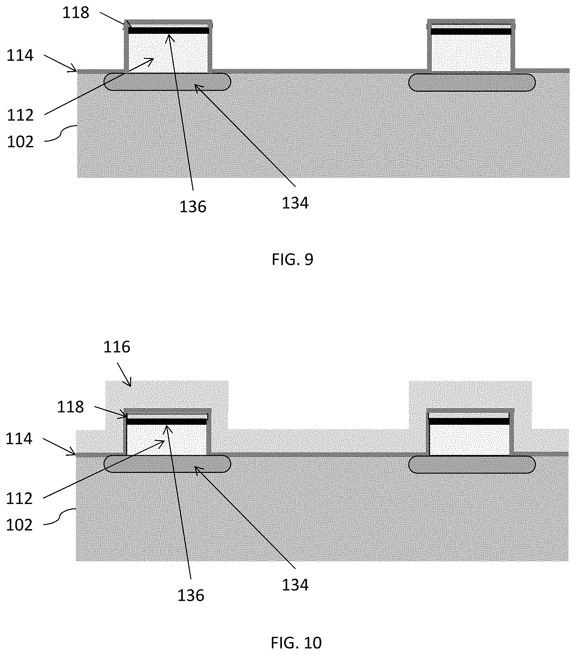 Patent US11777043 Figure 5 – Photodetectors with substrate extensions adjacent photodiodes