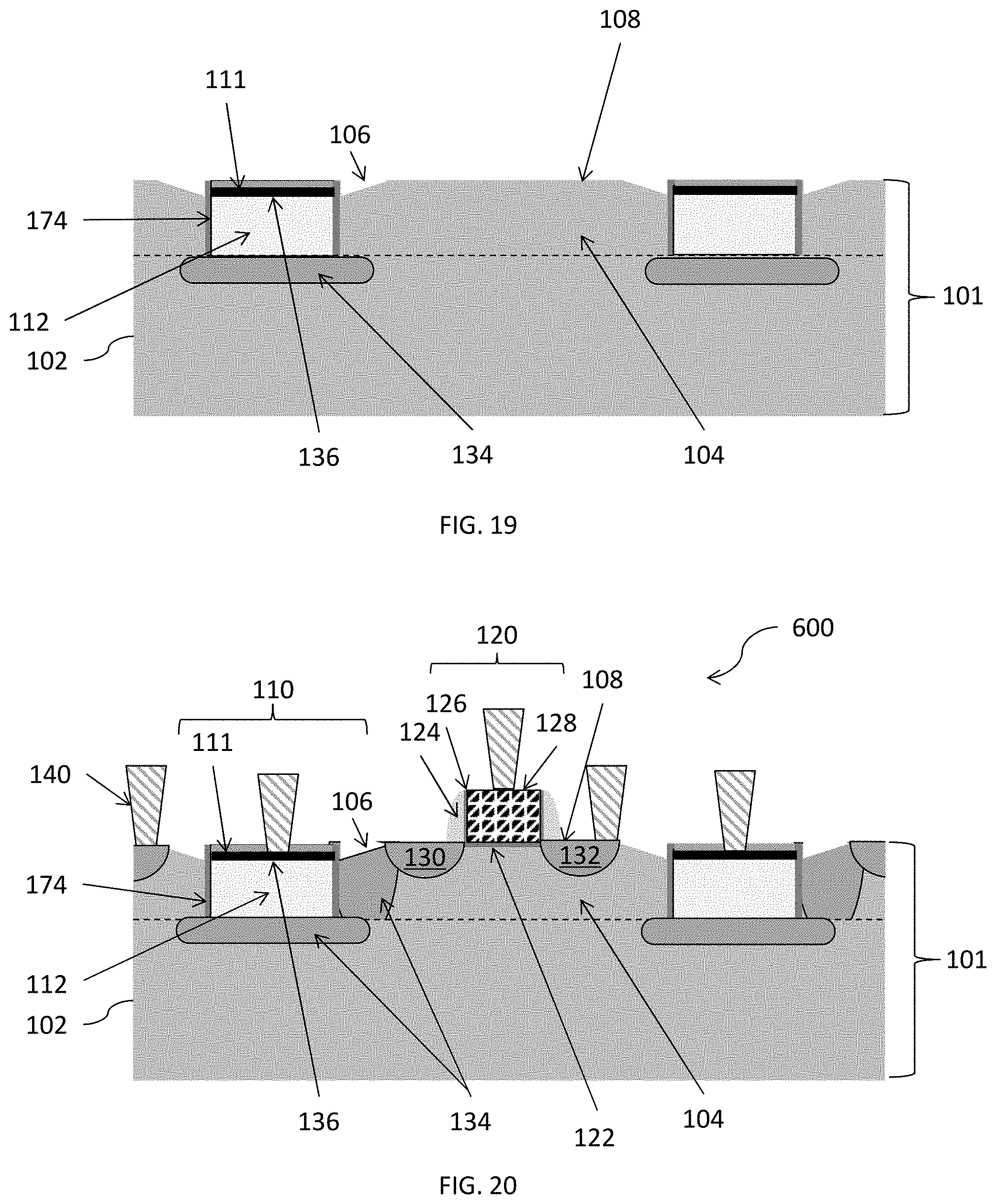 Patent US11777043 Figure 10 – Photodetectors with substrate extensions adjacent photodiodes