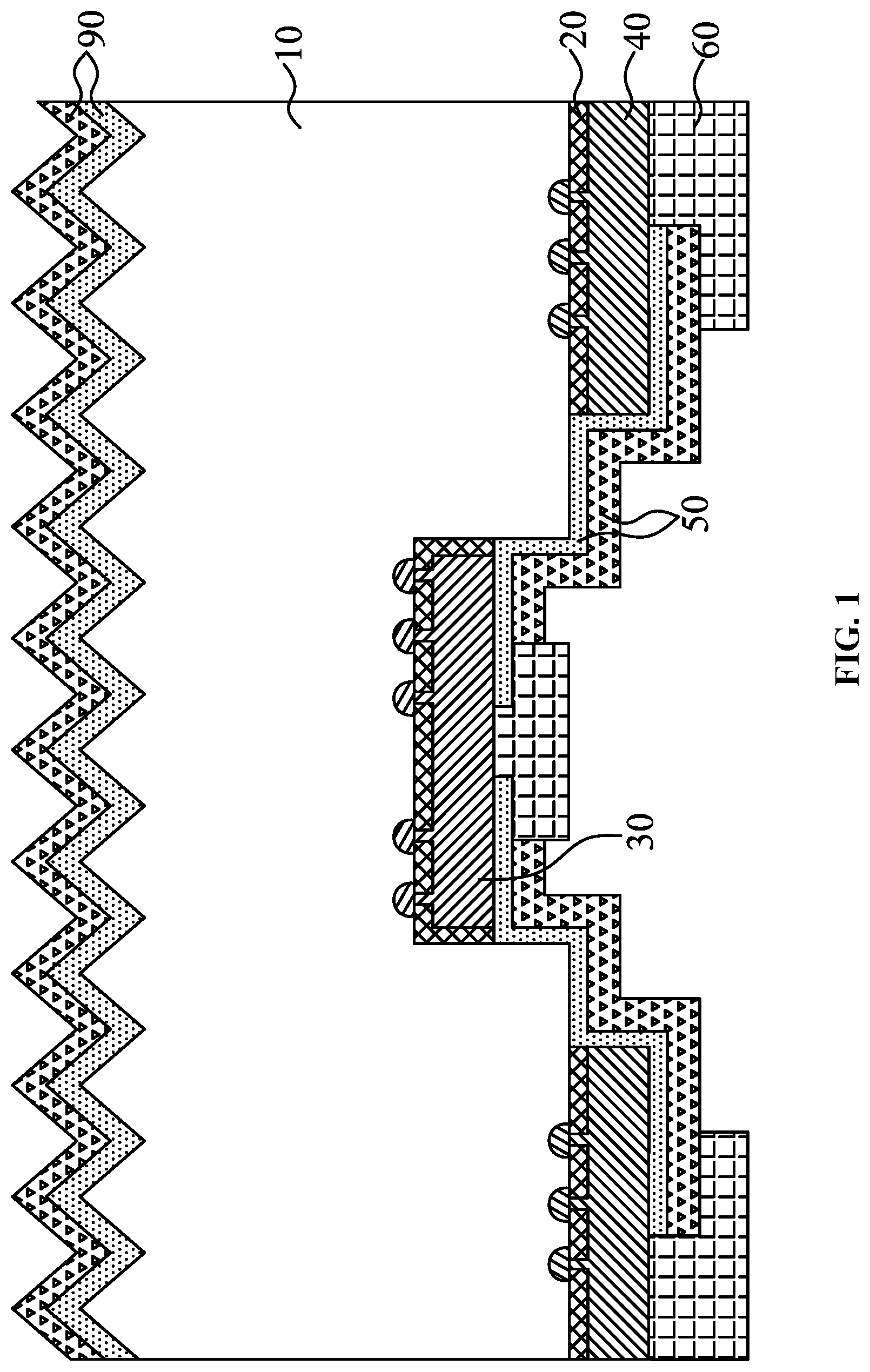 Patent US11777045 Figure 1 – Back contact structure and selective contact region buried solar cell comprising the same