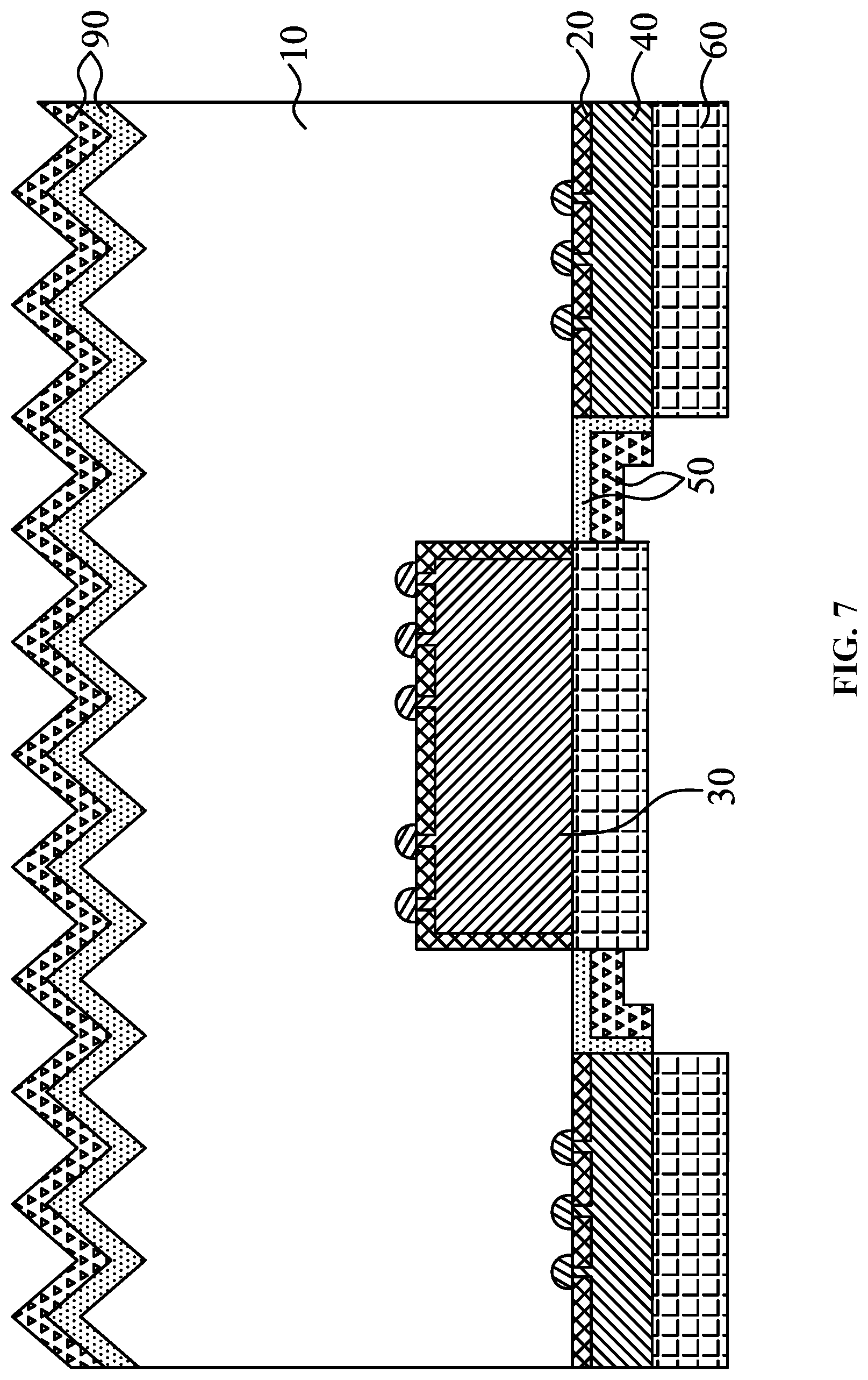 Patent US11777045 Figure 7 – Back contact structure and selective contact region buried solar cell comprising the same