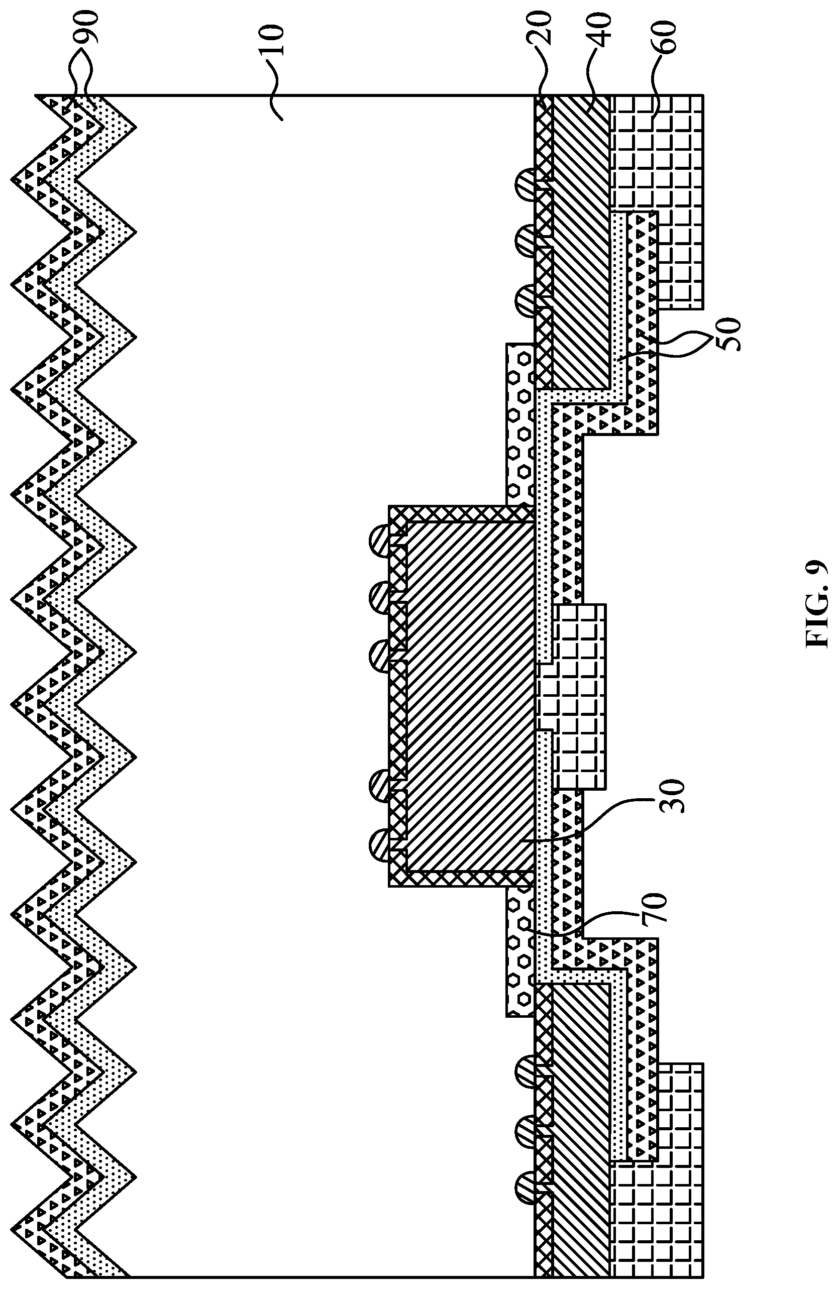 Patent US11777045 Figure 9 – Back contact structure and selective contact region buried solar cell comprising the same