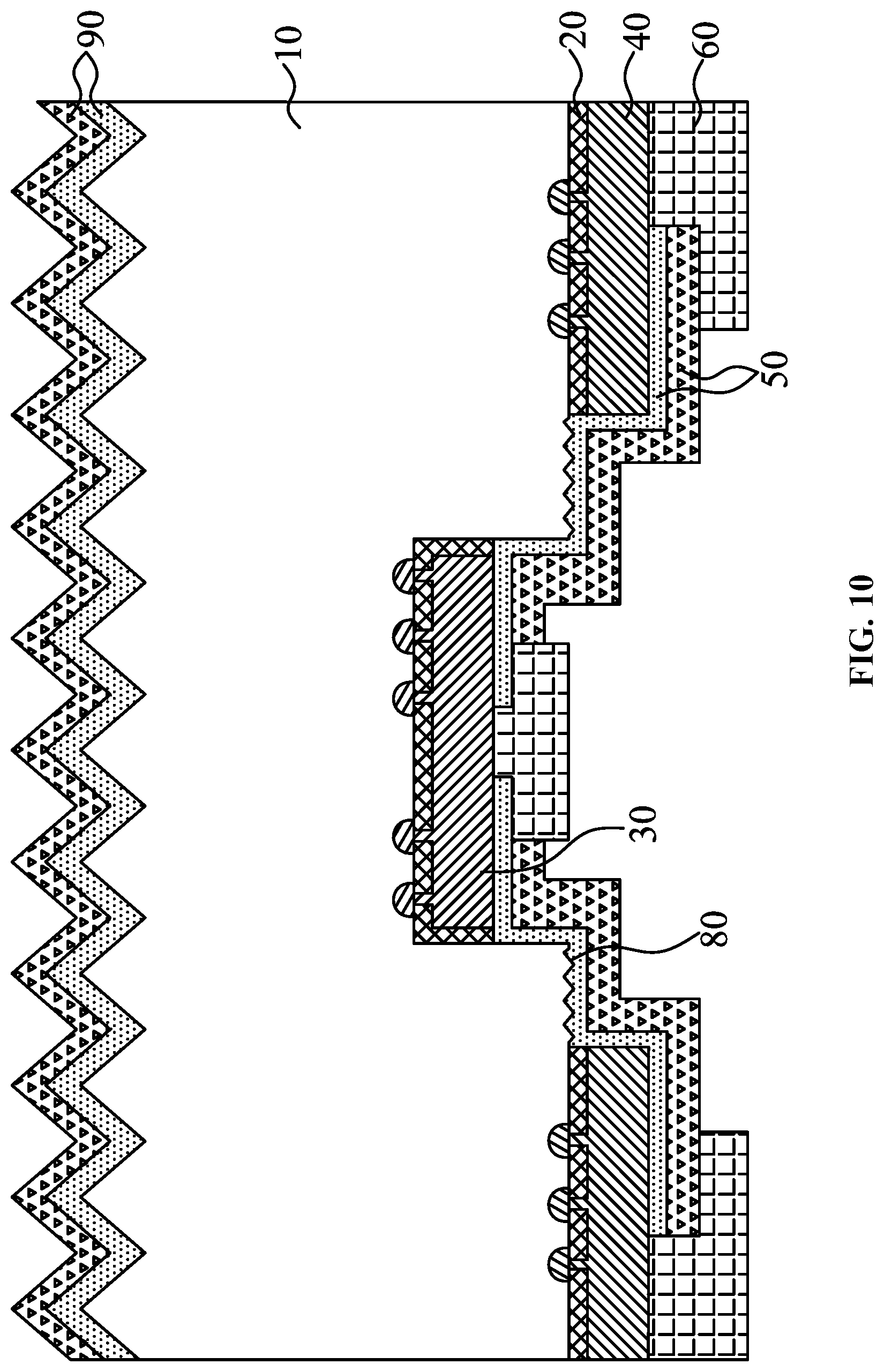 Patent US11777045 Figure 10 – Back contact structure and selective contact region buried solar cell comprising the same