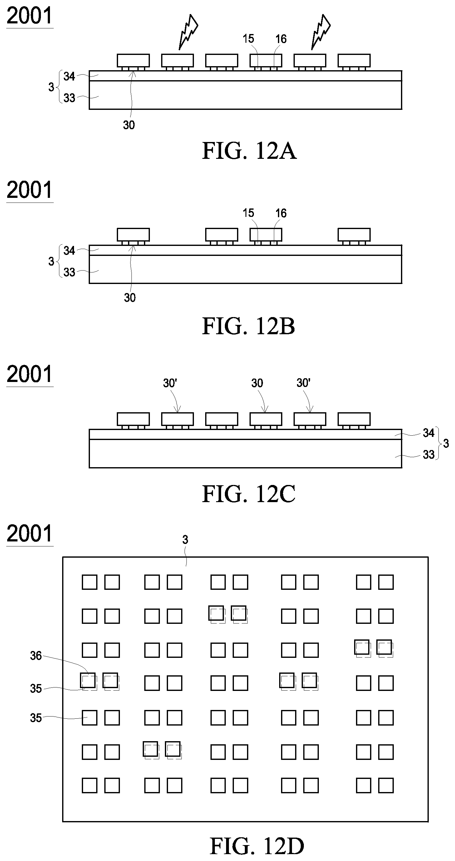 Patent US11777052 Figure 12 – Method of repairing the light emitting device