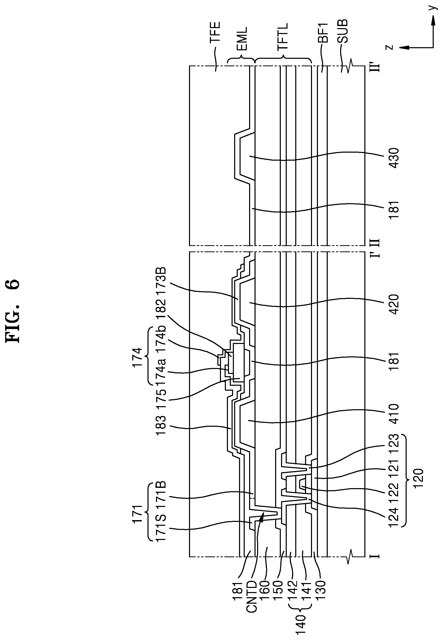 Patent US11777058 Figure 6 – Light-emitting device and display apparatus including the same