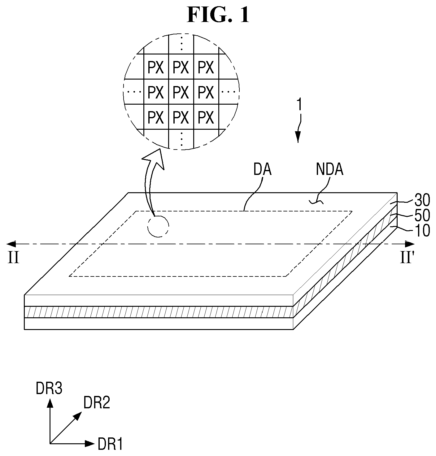 Patent US11777064 — Display device and method of repairing display device — Figure 1
