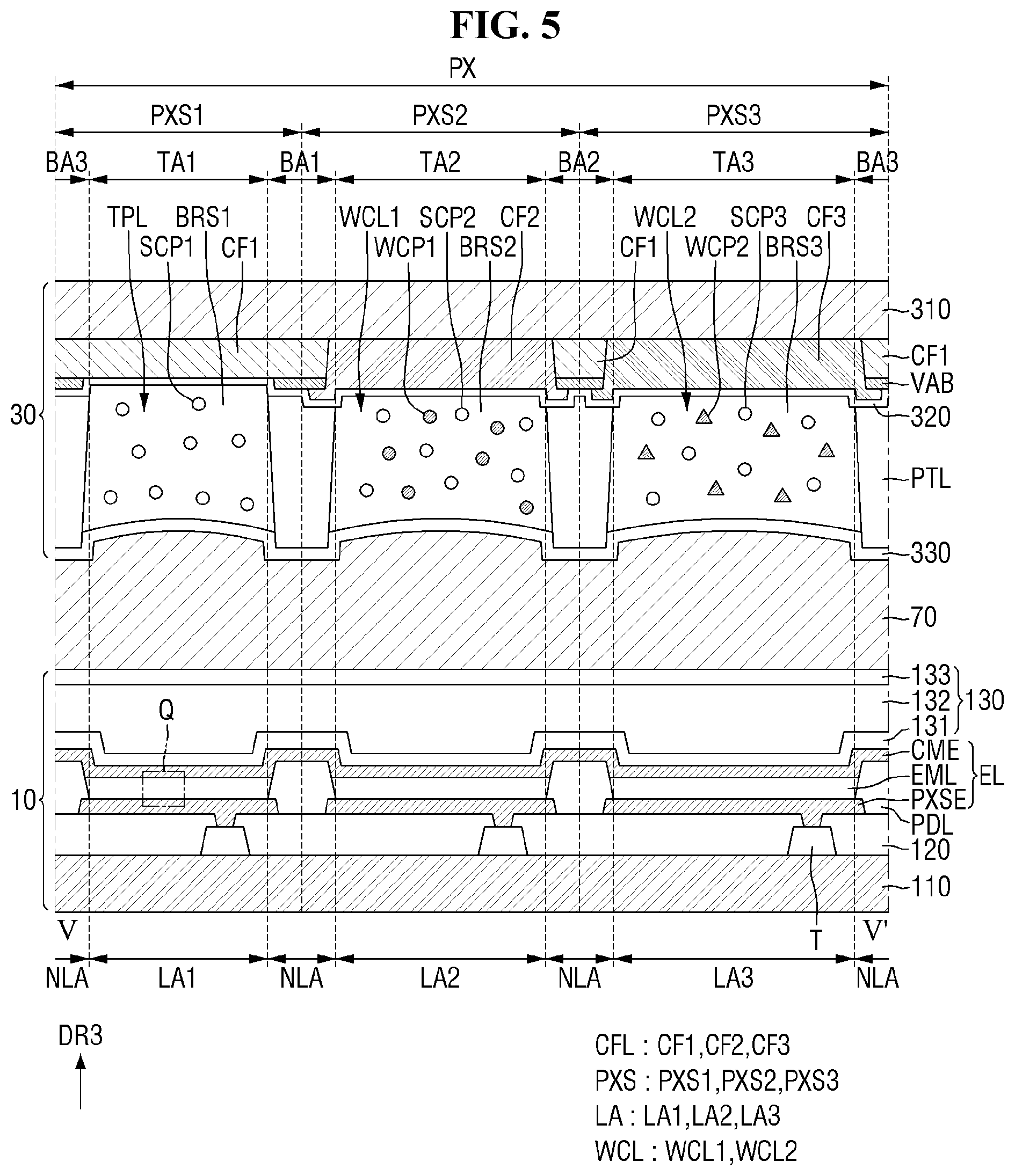 Patent US11777064 Figure 5 – Display device and method of repairing display device