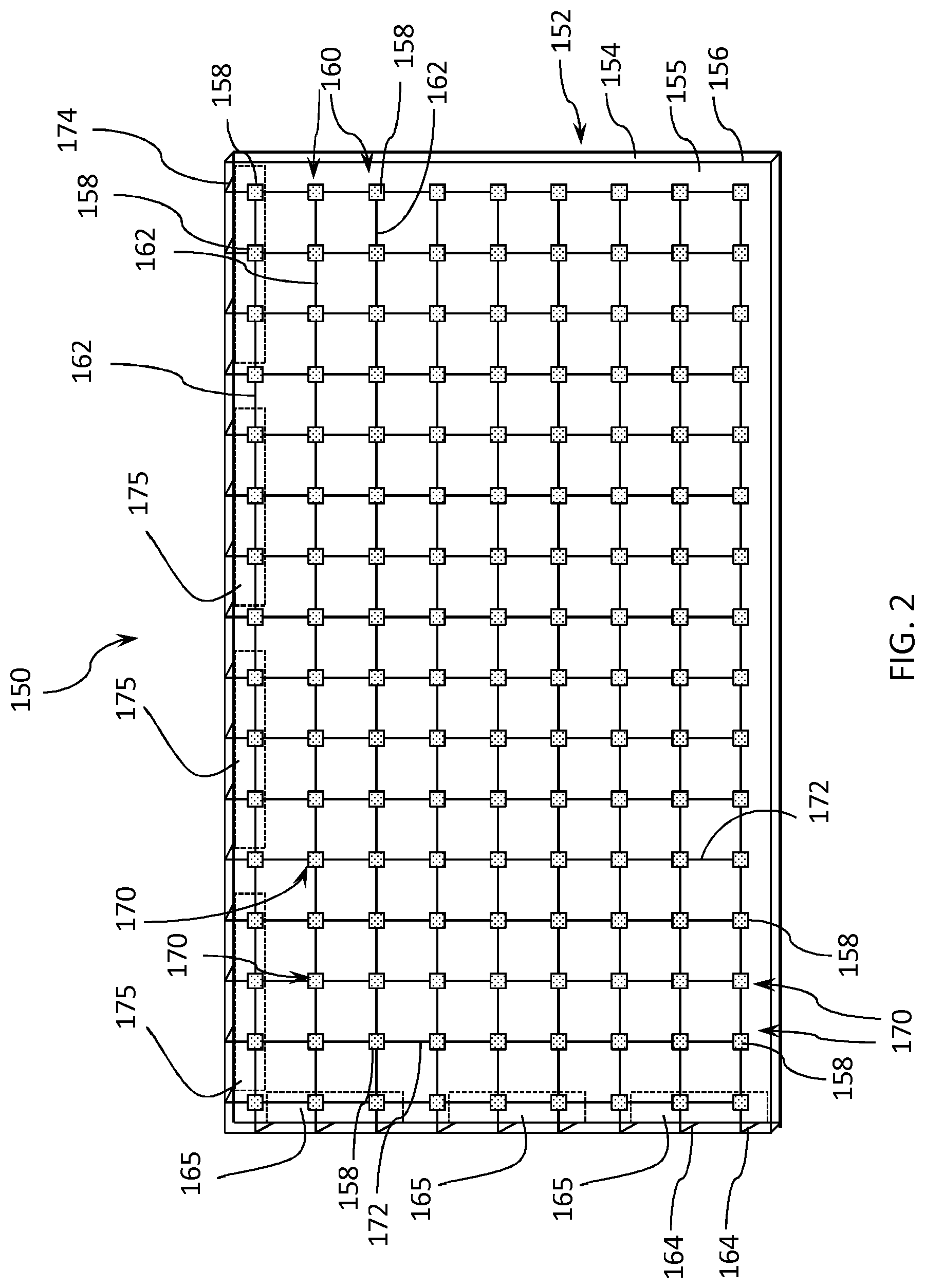 Patent US11777067 Figure 2 – Bezel-free display tile with edge-wrapped conductors and methods of manufacture