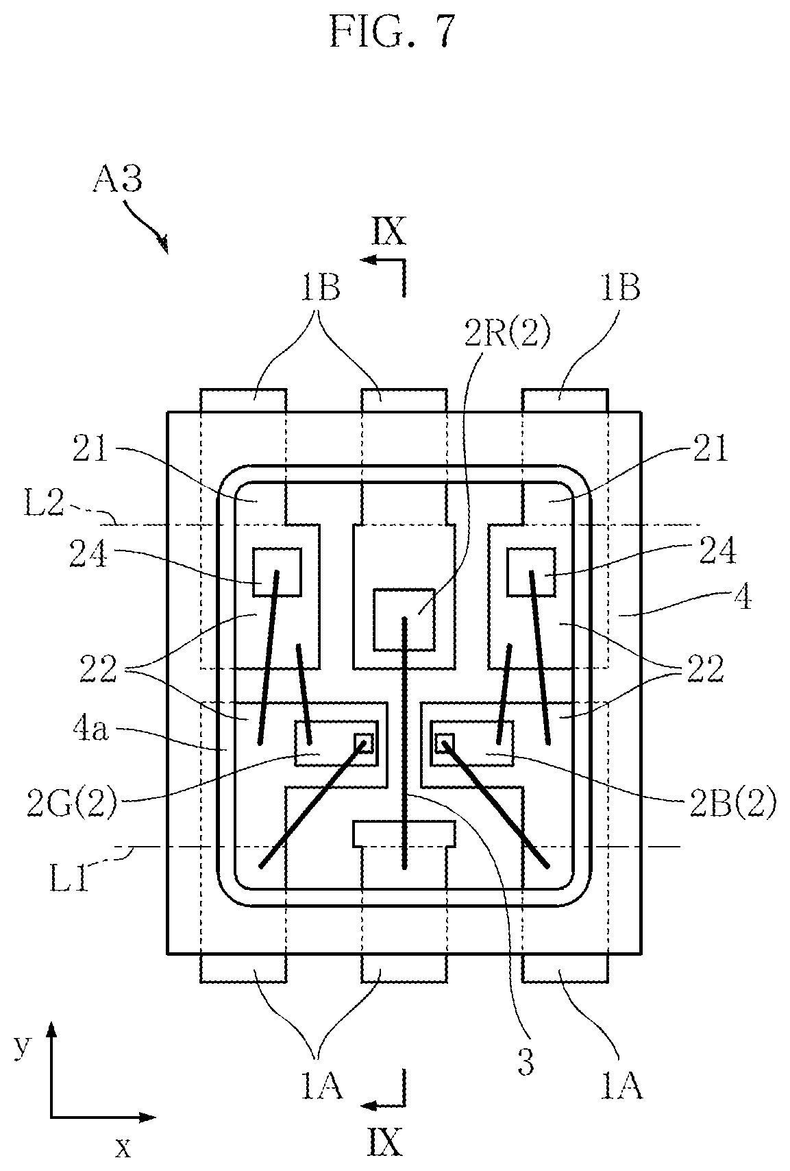 Patent US11777068 Figure 4 – Semiconductor light emitting device and method for manufacturing the same