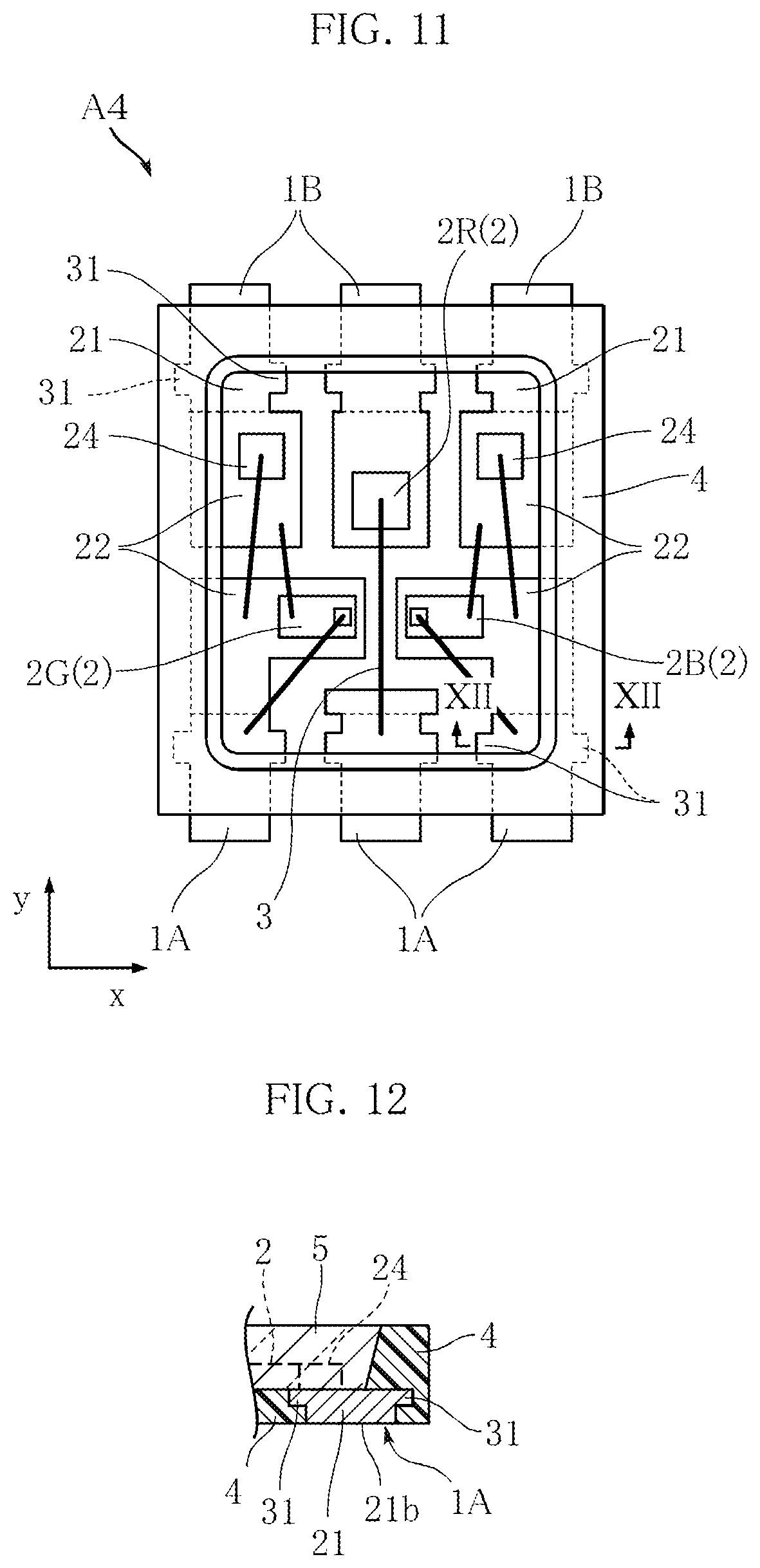 Patent US11777068 Figure 7 – Semiconductor light emitting device and method for manufacturing the same