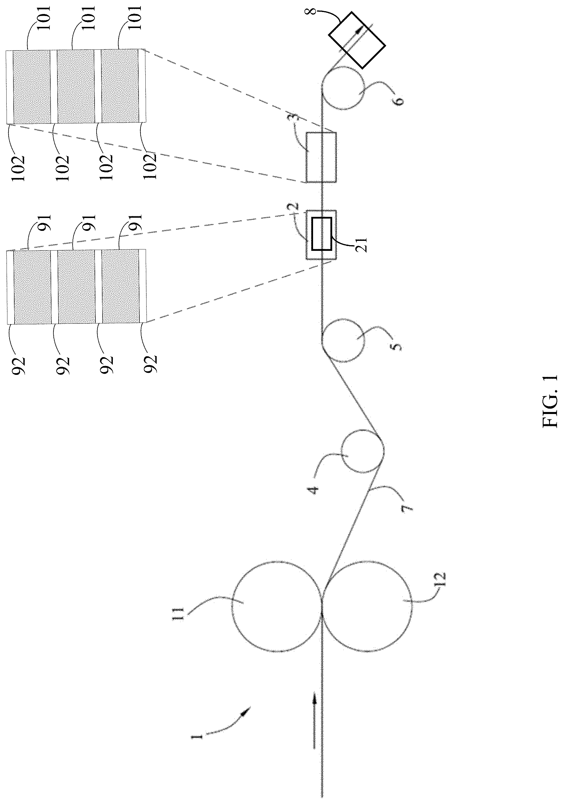 Patent US11777072 Figure 1 – Electrode plate rolling apparatus and electrode plate rolling method