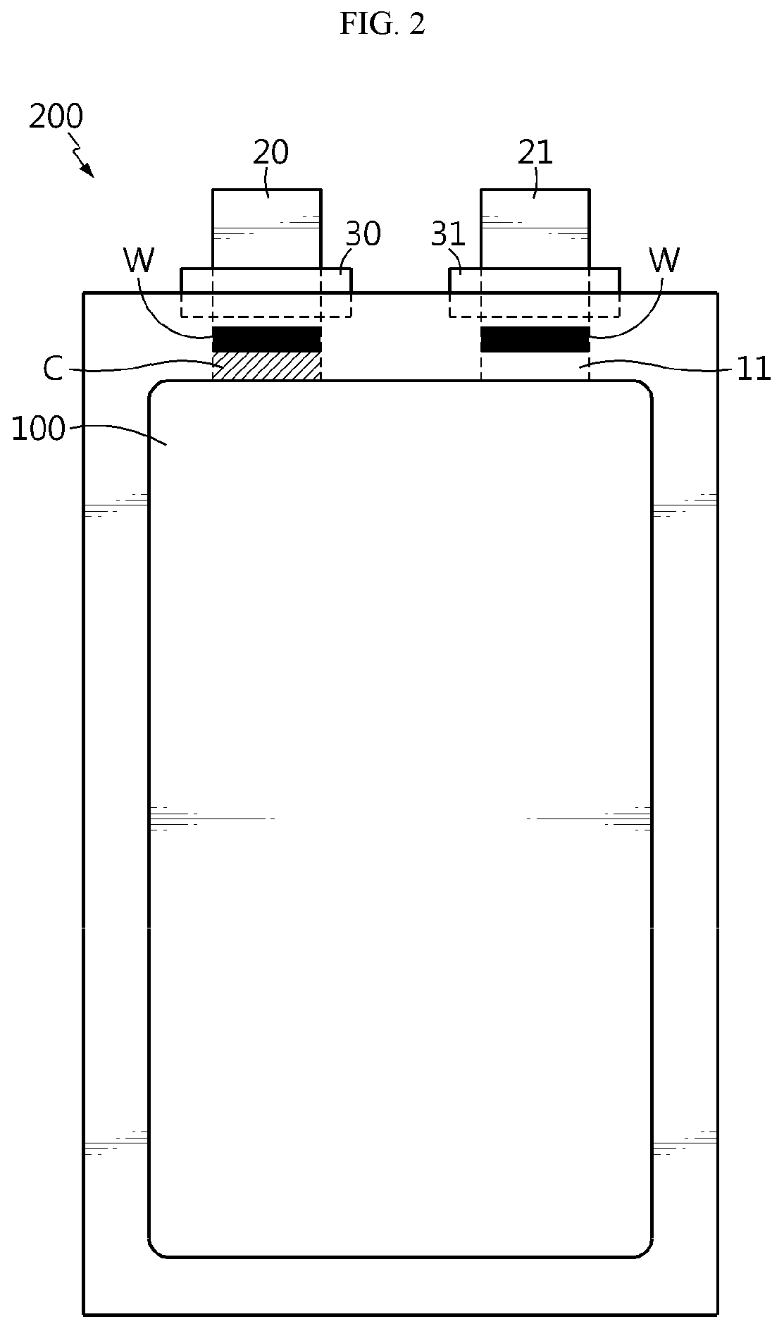 Patent US11777095 Figure 2 – Secondary battery comprising electrode tab provided with insulation coating layer
