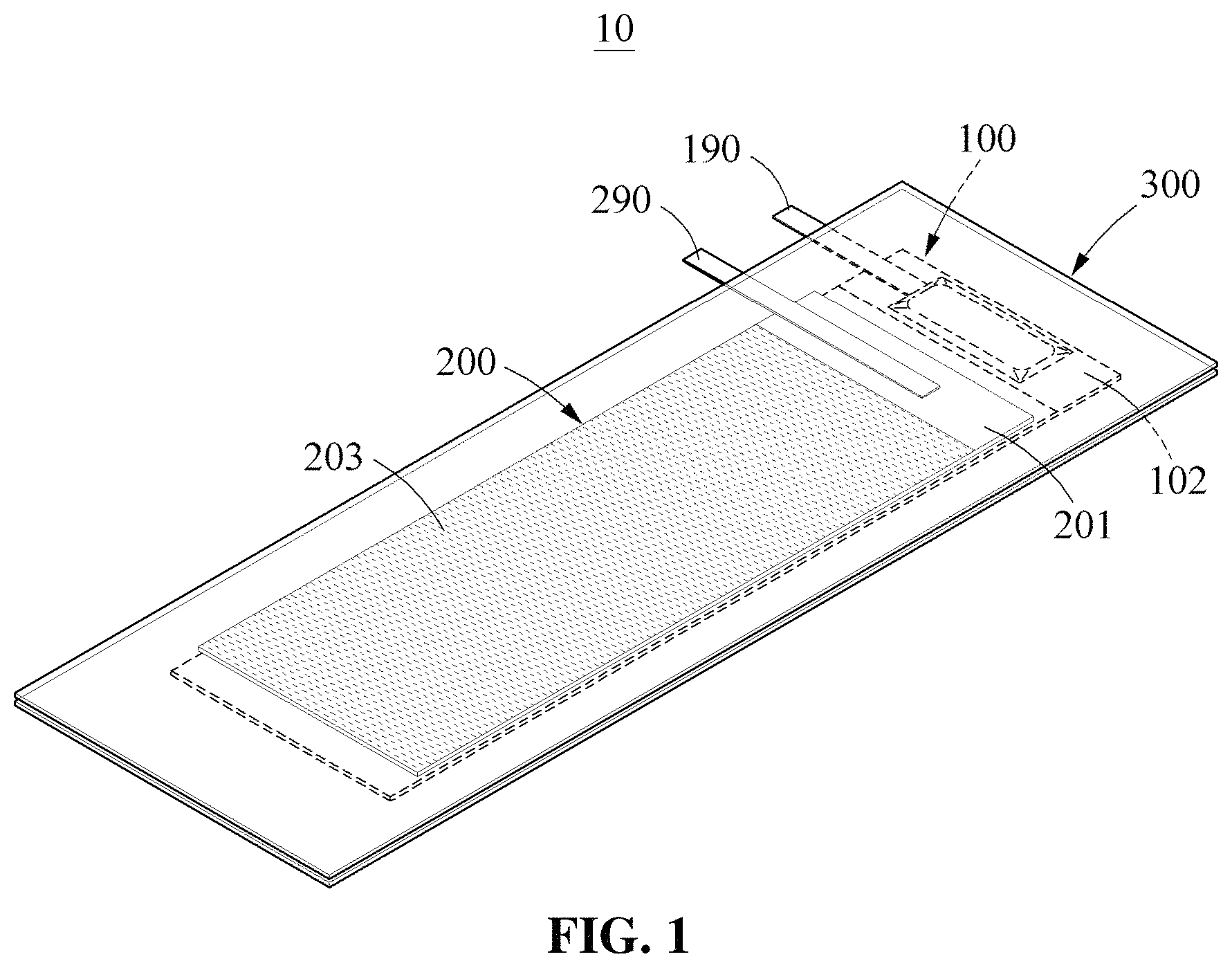 Patent US11777102 Figure 1 – Current collector for electrode