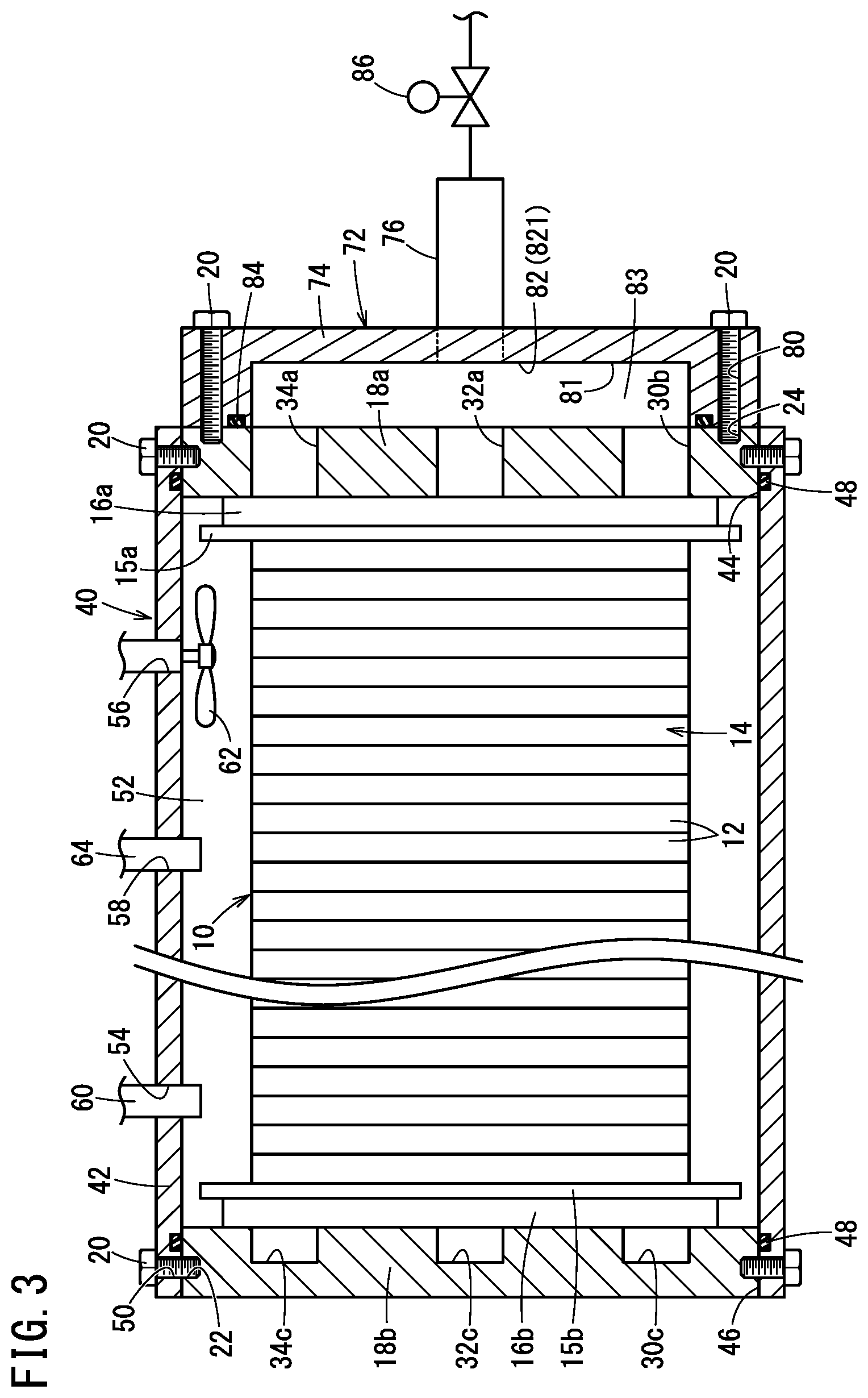 Patent US11777119 Figure 3 – Leak test method for fuel cell stack
