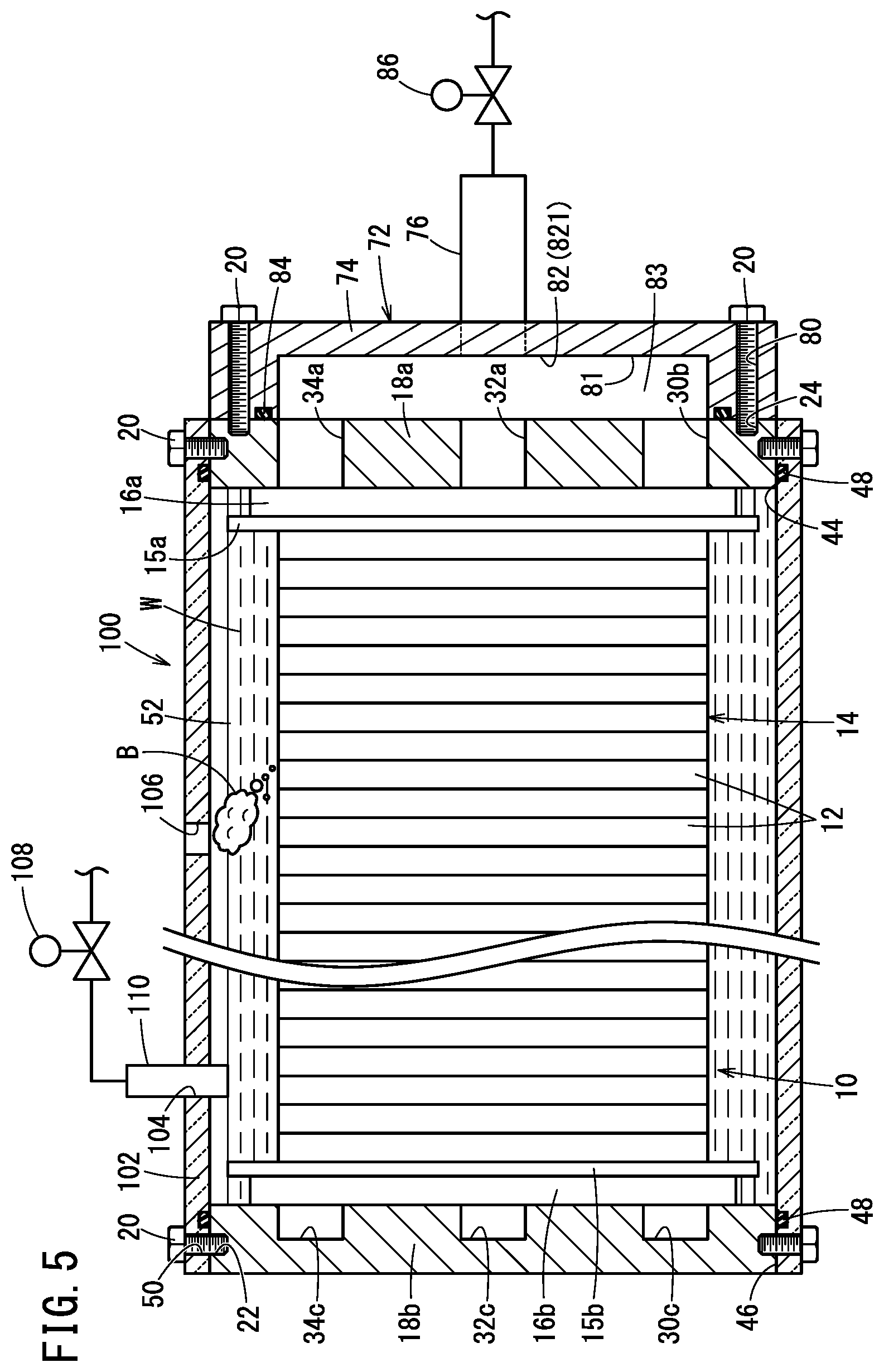 Patent US11777119 Figure 5 – Leak test method for fuel cell stack