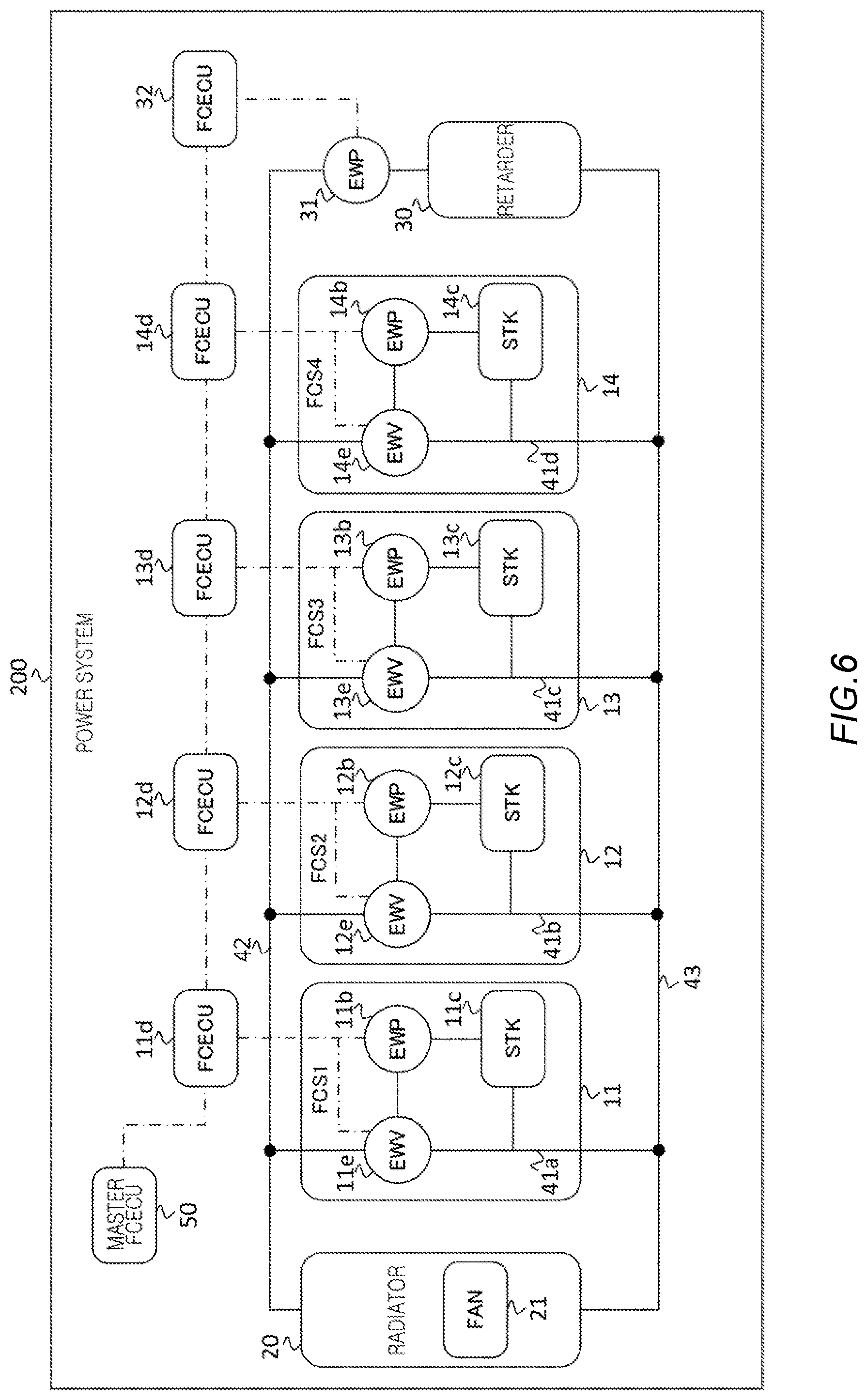 Patent US11777121 Figure 6 – Power system, vehicle, vehicular power control method, and control method for power system