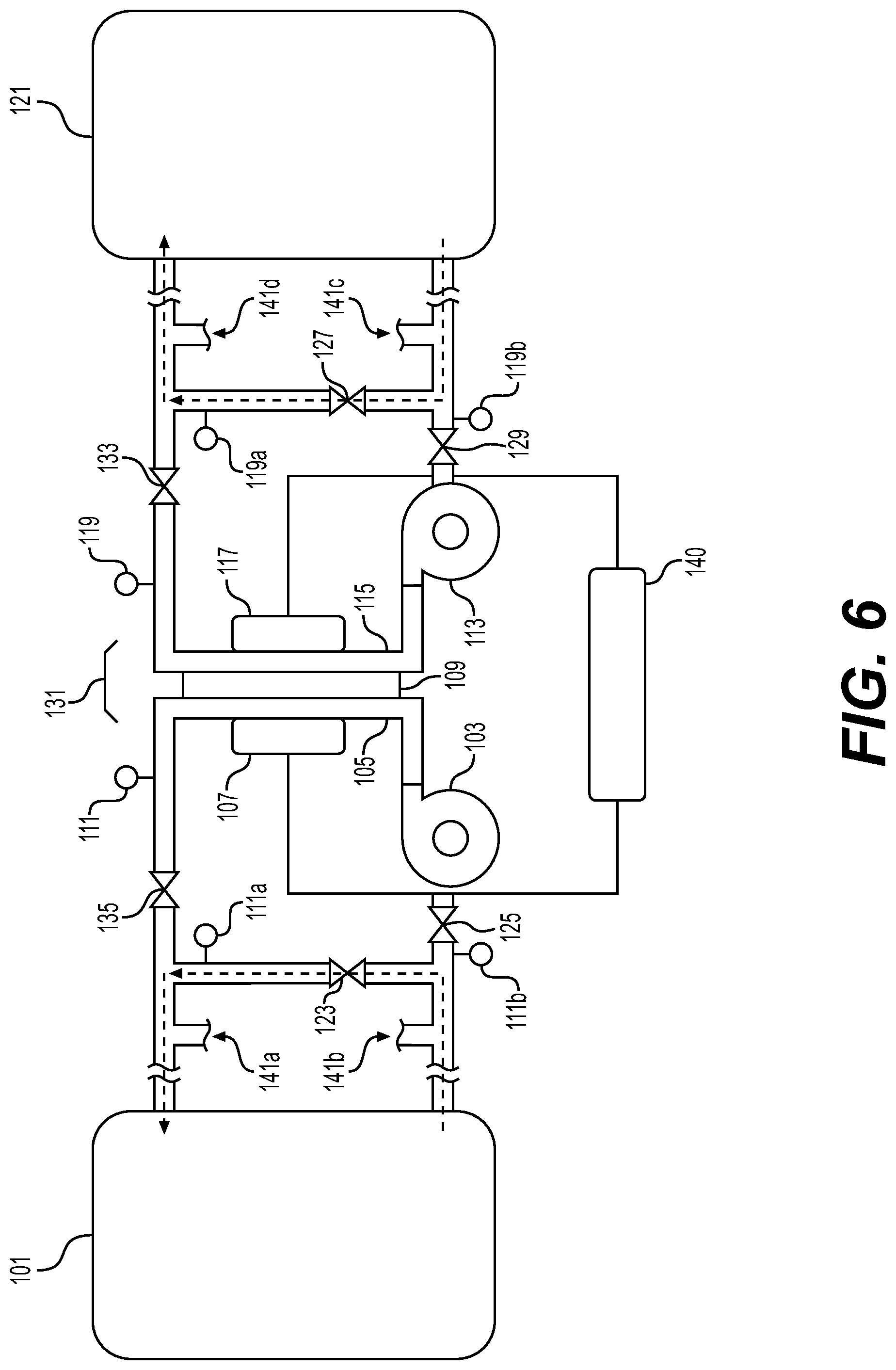 Patent US11777128 Figure 6 – Flow battery with a dynamic fluidic network