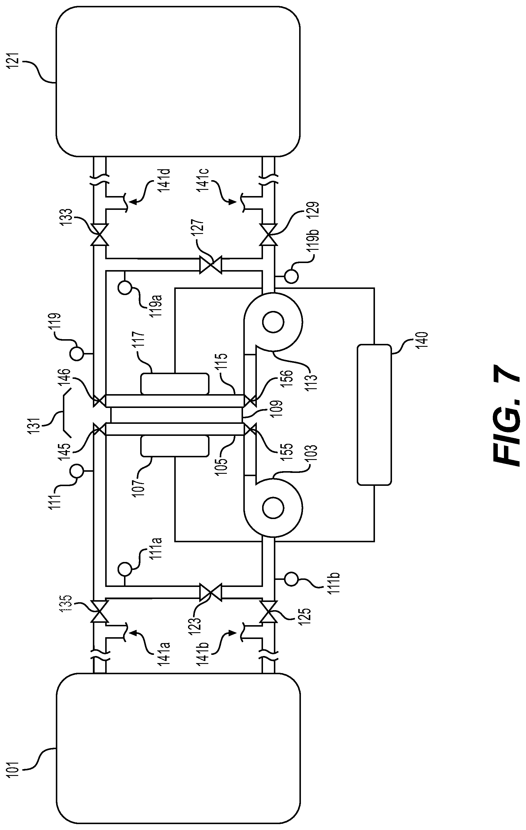 Patent US11777128 Figure 7 – Flow battery with a dynamic fluidic network