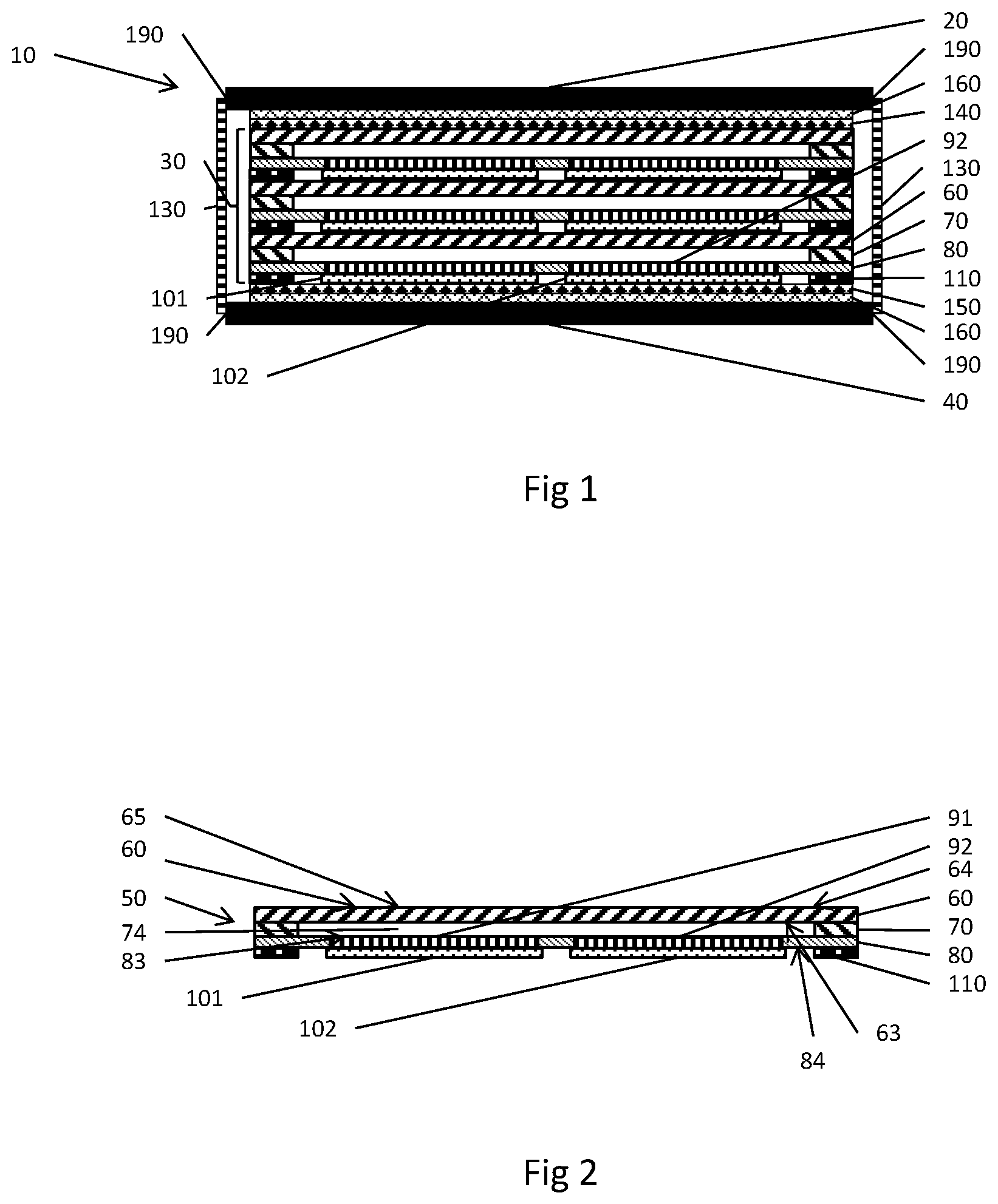 Patent US11777129 Figure 1 – Fuel cell stack assembly