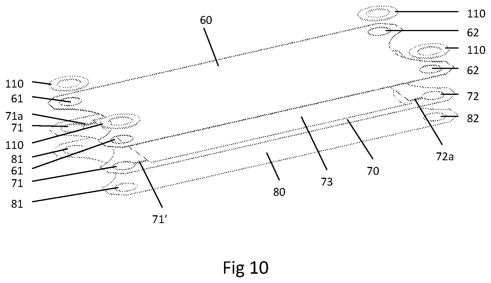 Patent US11777129 Figure 6 – Fuel cell stack assembly