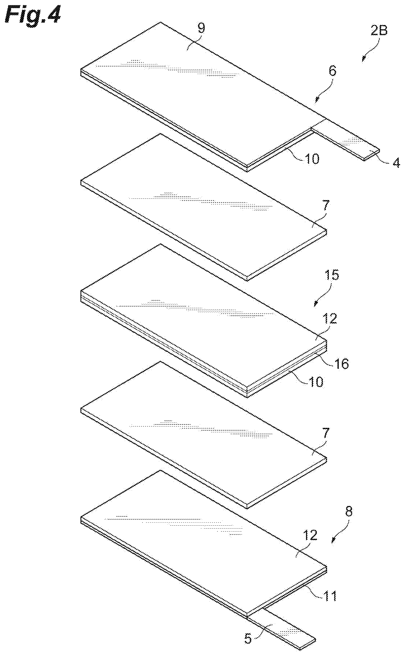 Patent US11777137 Figure 4 – Member for electrochemical devices, and electrochemical device
